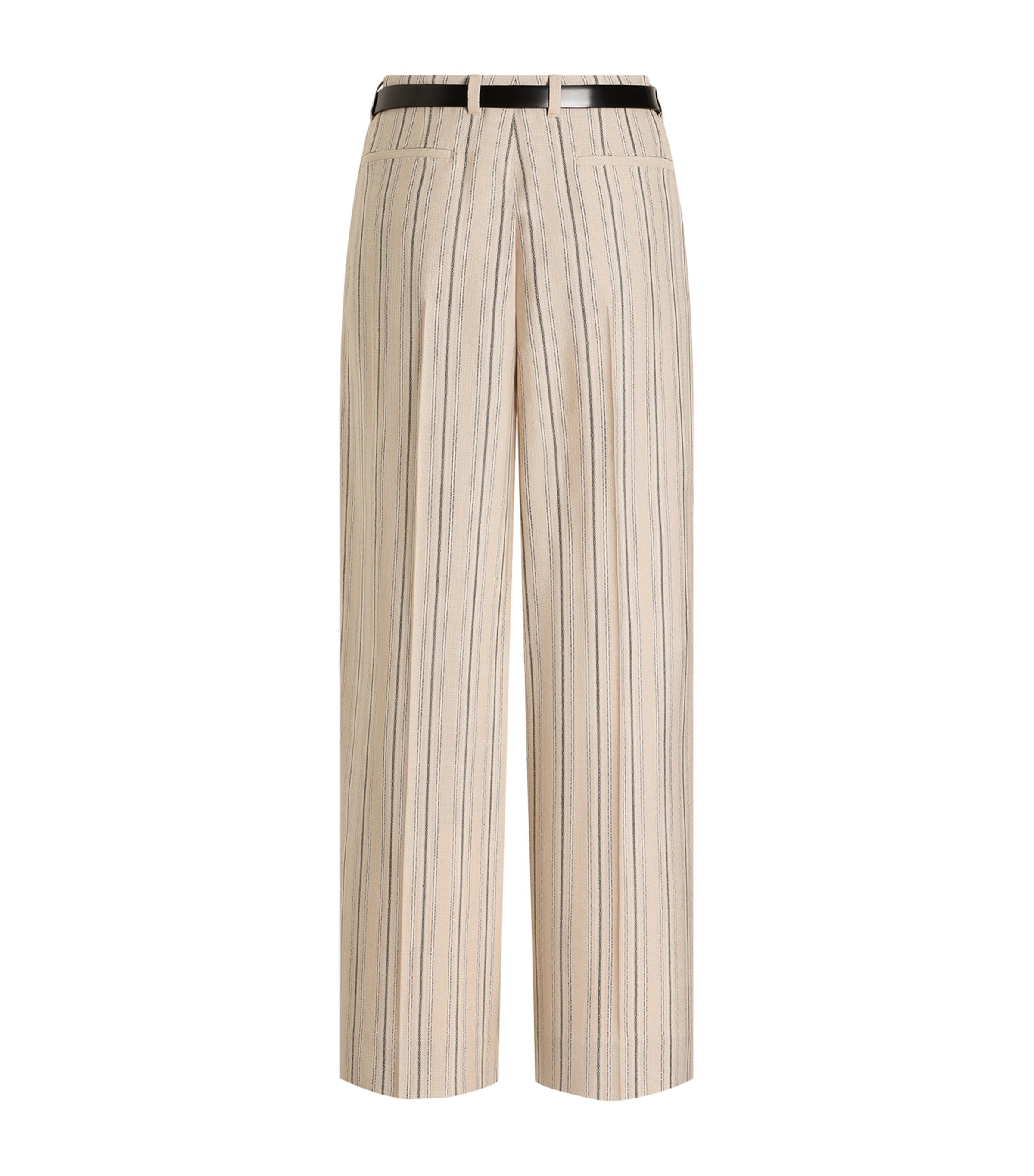 Dolce&Gabbana Womens Striped Belted Straight Trousers Stri Image 2