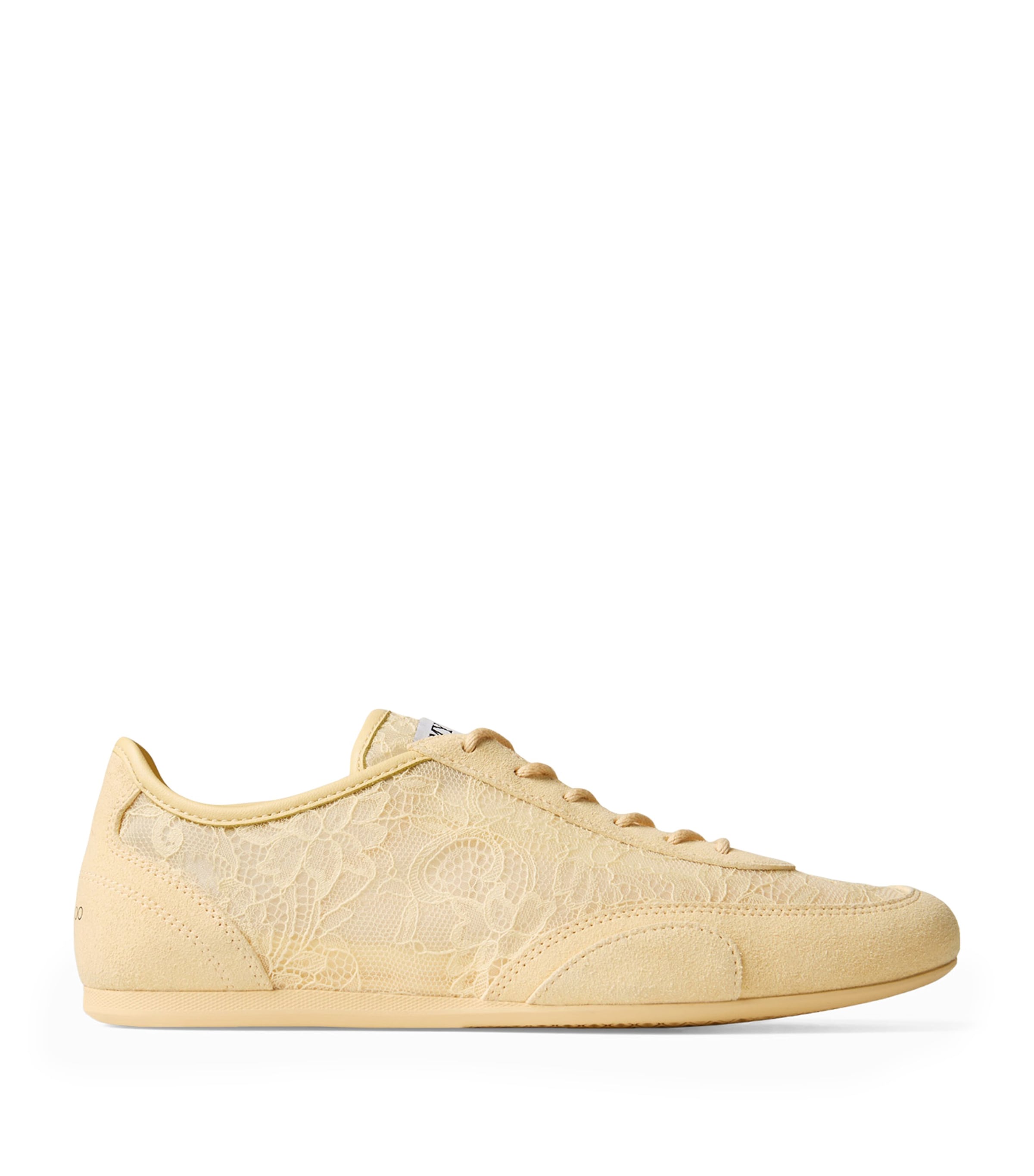 Jimmy Choo Sunny F Suede-lace Sneakers In Yellow