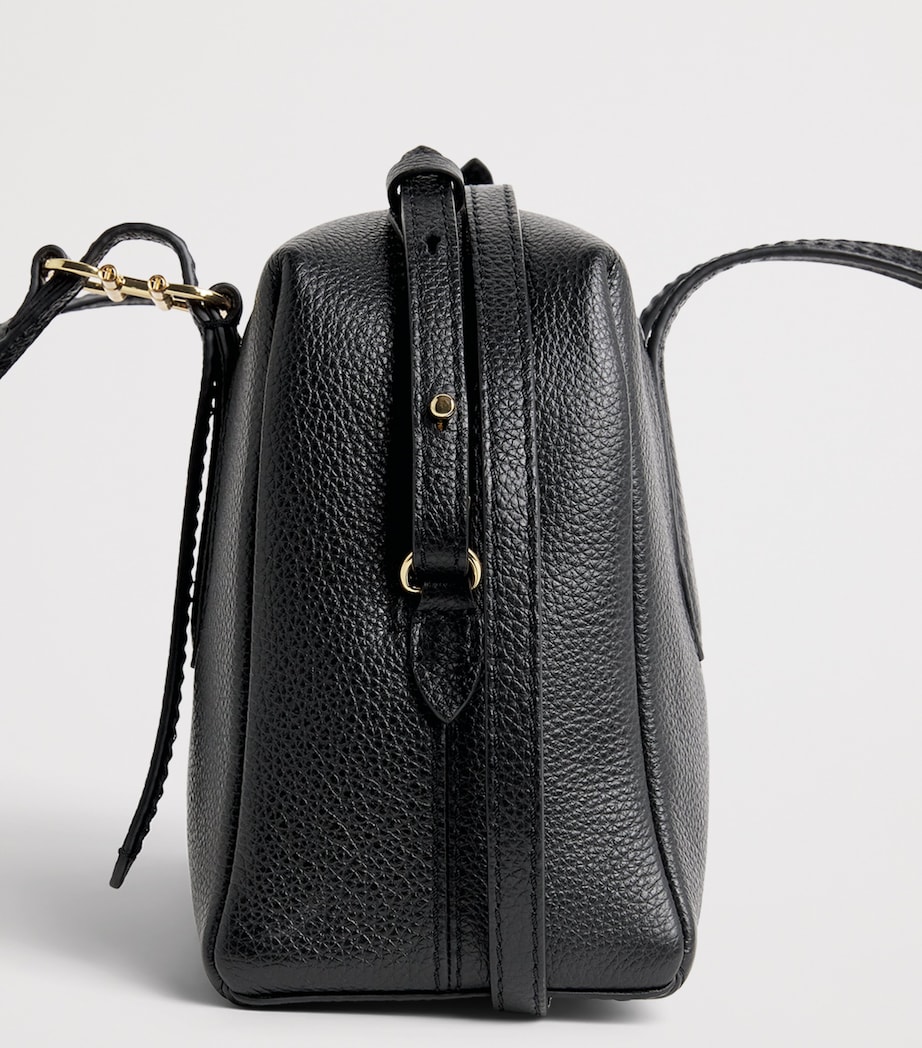 Harrods Small Leather Wren Shoulder Bag Black Image 6