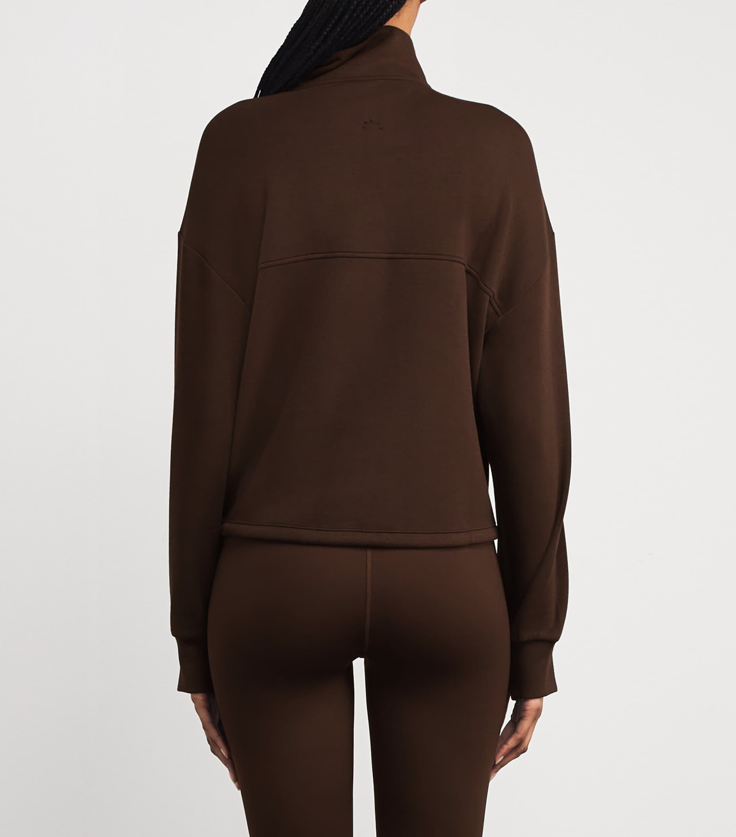 Jersey Half-Zip Sian Sweatshirt COFFEE BEAN Image 4