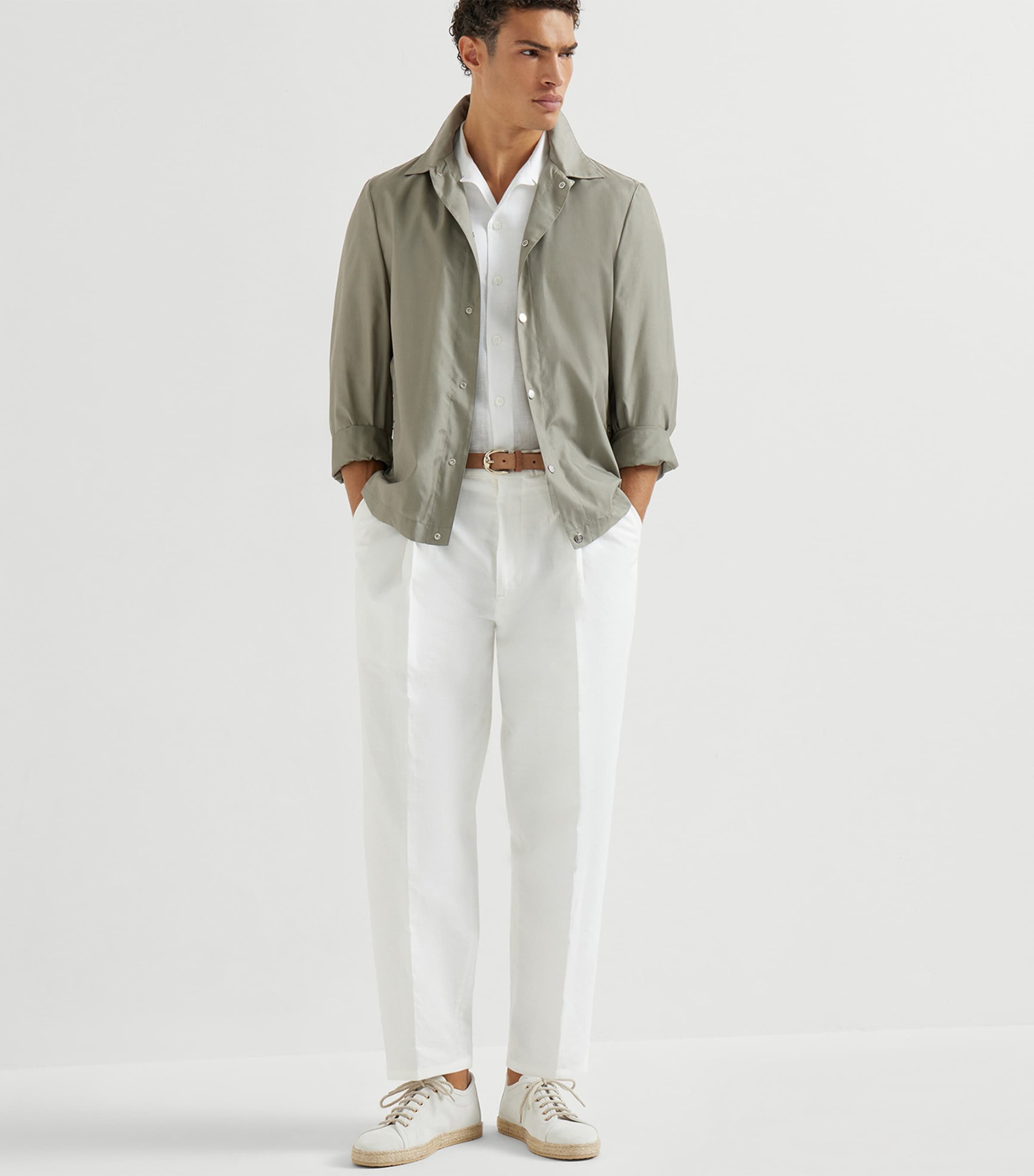 Brunello Cucinelli Mens Linen Shirt Image 2