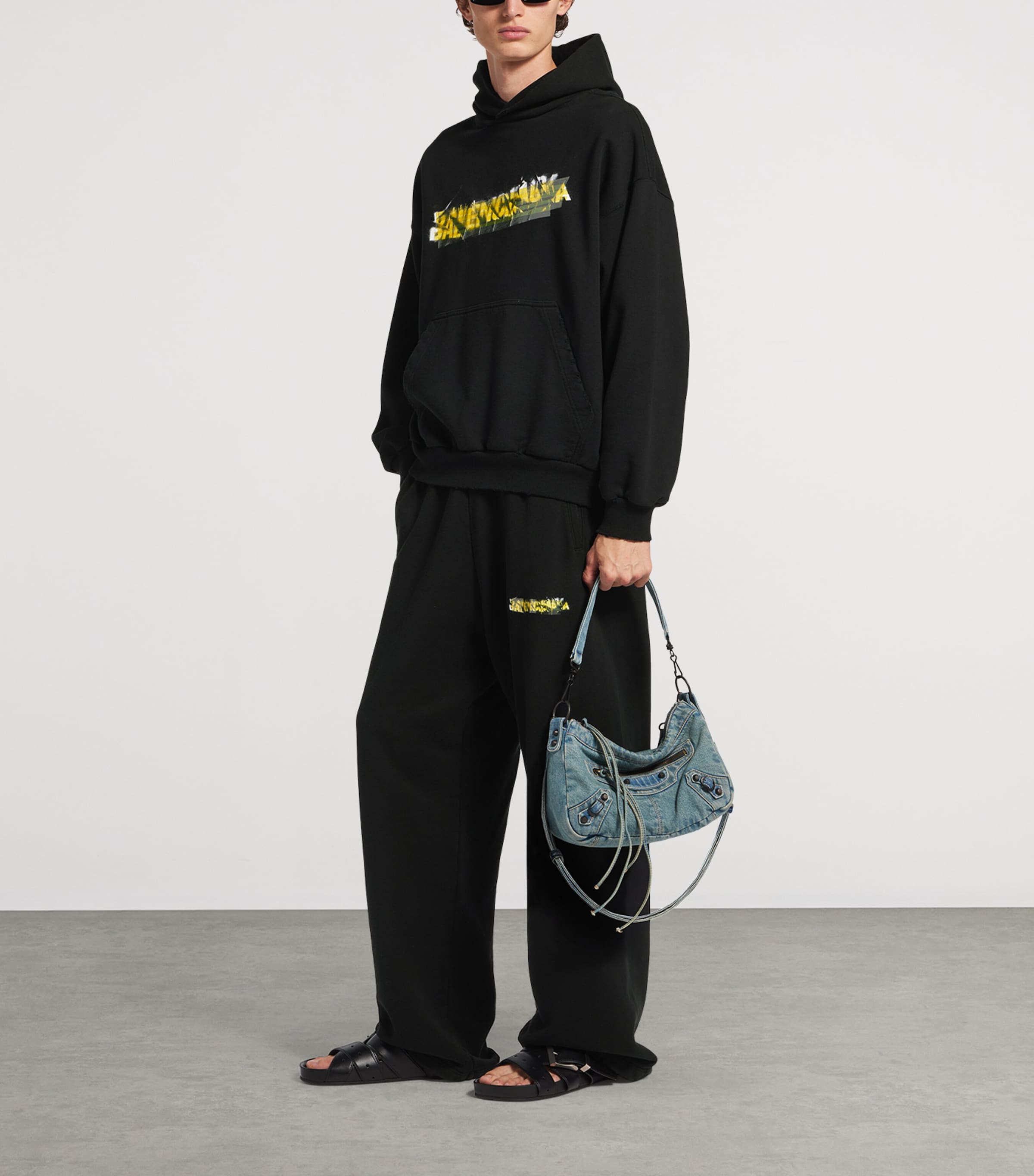 Balenciaga Mens Cotton Messy Spray Hoodie Image 2