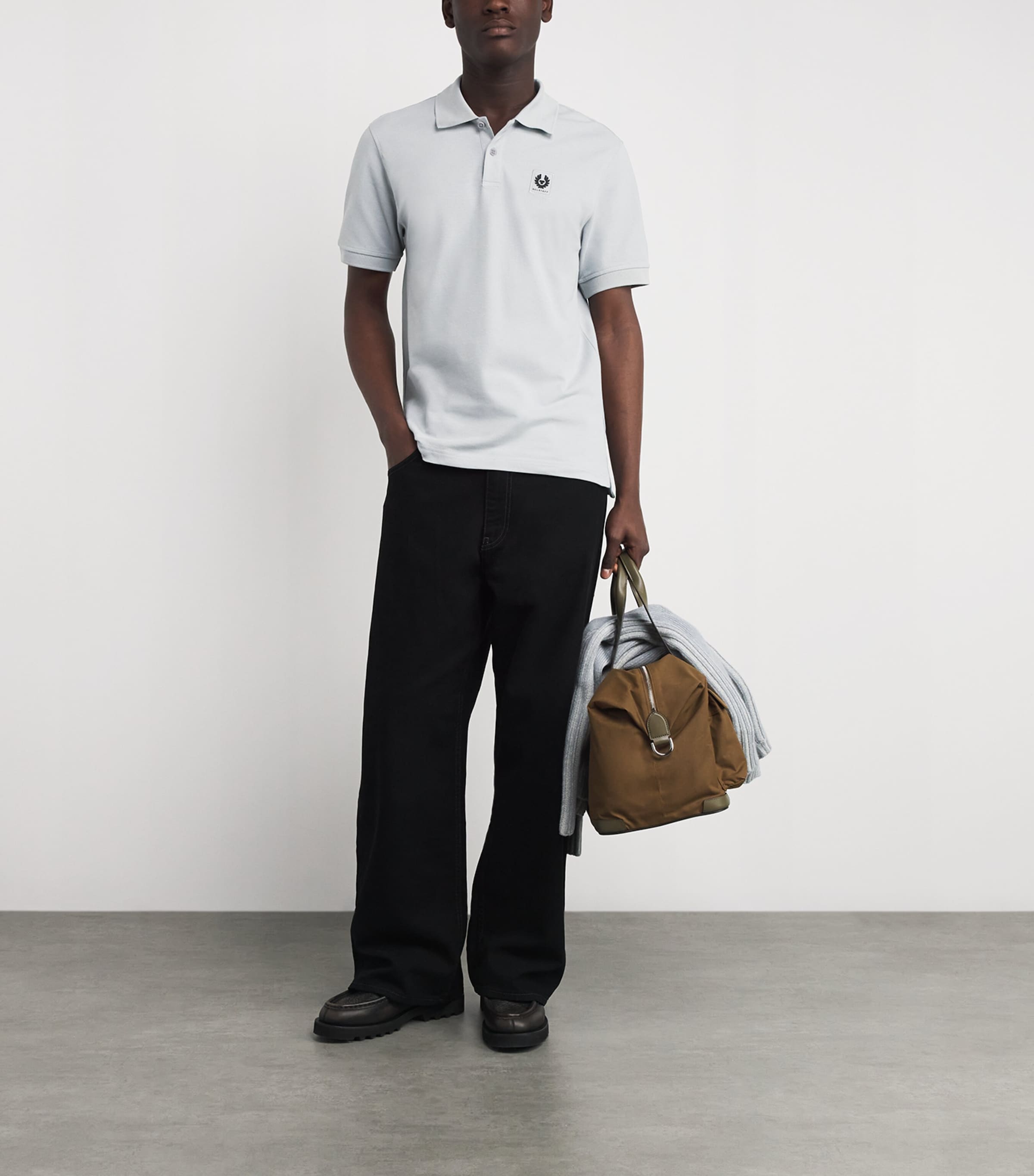 Cotton Logo Polo Shirt QRYBLQUARRY BLUE Image 2