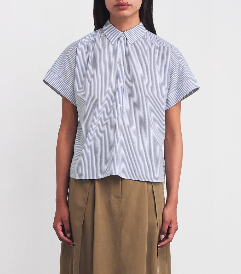 Cotton Voile Stripe Blouse CHAMBRAY BLUE/WHITE Image 3