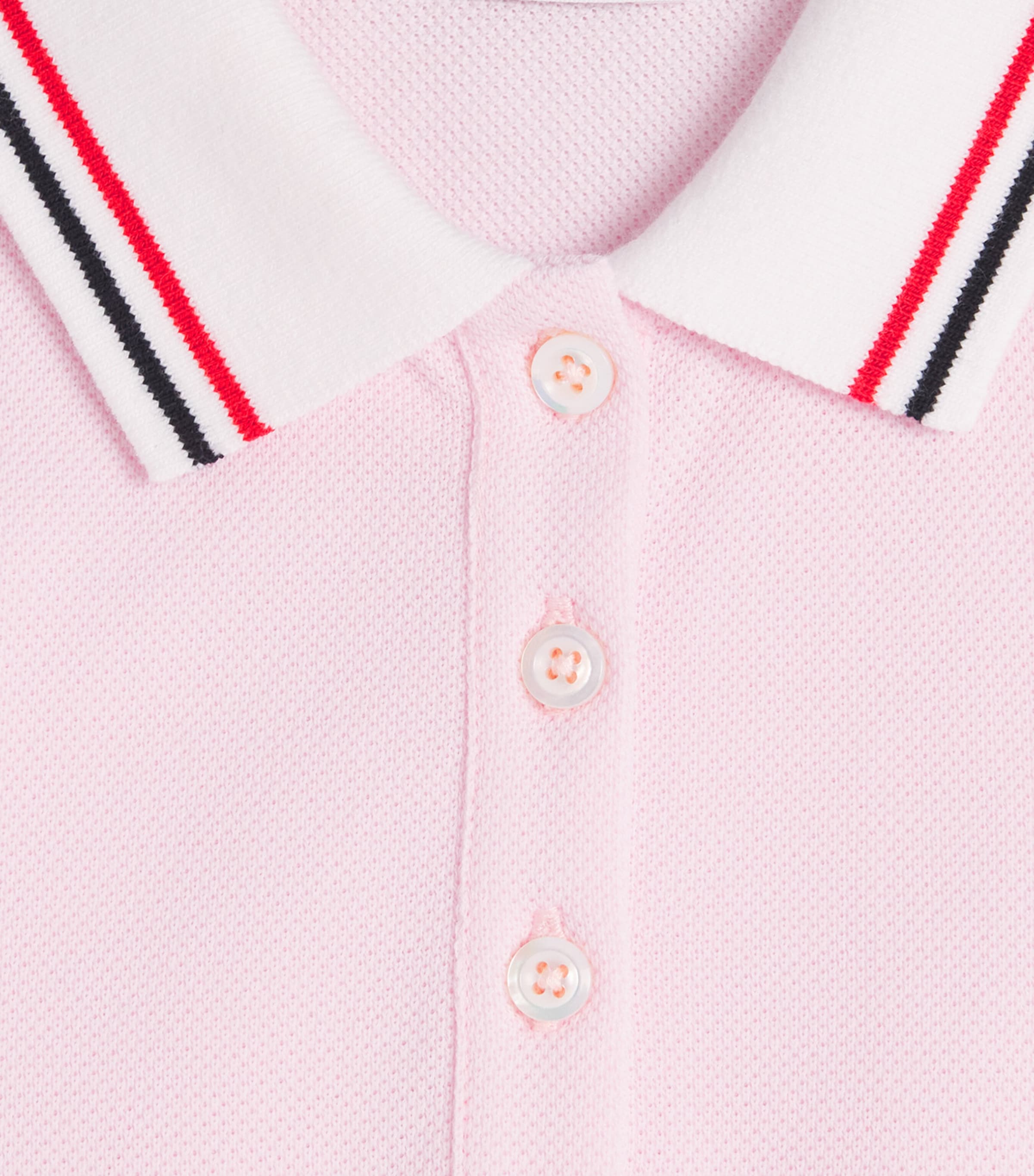 Thom Browne Kids Cotton Pleated Polo Dress (2-12 Years) Lt Pink Image 3