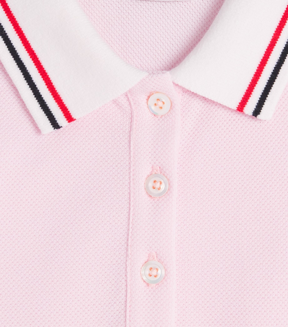 Thom Browne Kids Cotton Pleated Polo Dress (2-12 Years) Lt Pink Image 3
