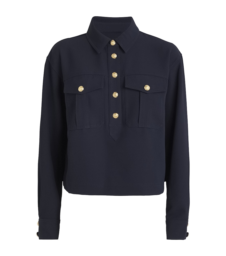 Button-Detail Colvin Shirt NAVY Image 1