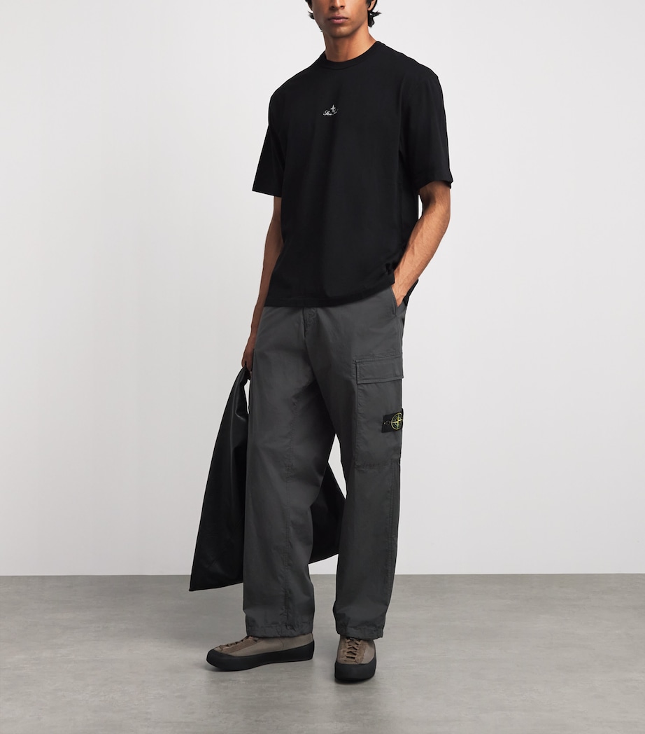 Stone Island Mens Stretch Cotton Cargo Trousers Image 2