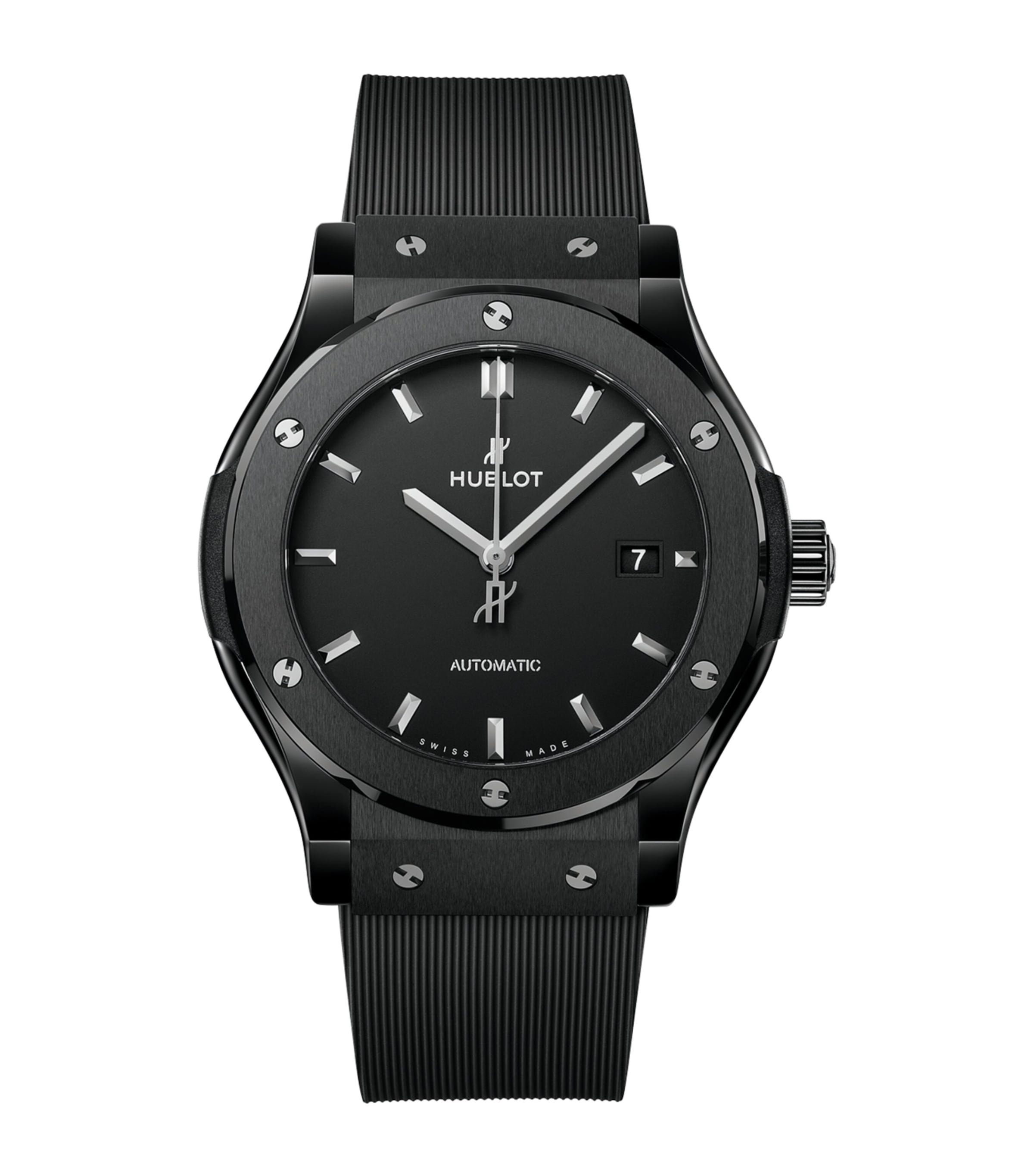 Hublot 521.cm.1771.rx Classic Fusion Ceramic Chronograph Watch In Black