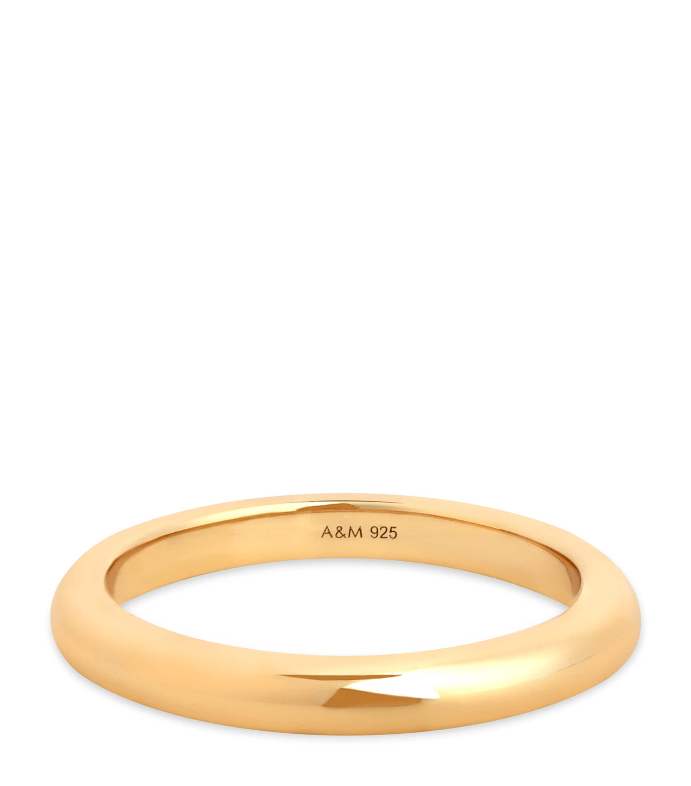 Astrid & Miyu Womens Essential Stacking 18ct Yellow Gold-plated Sterling-silver Ring 18ctgoldplatedsilver In Gold