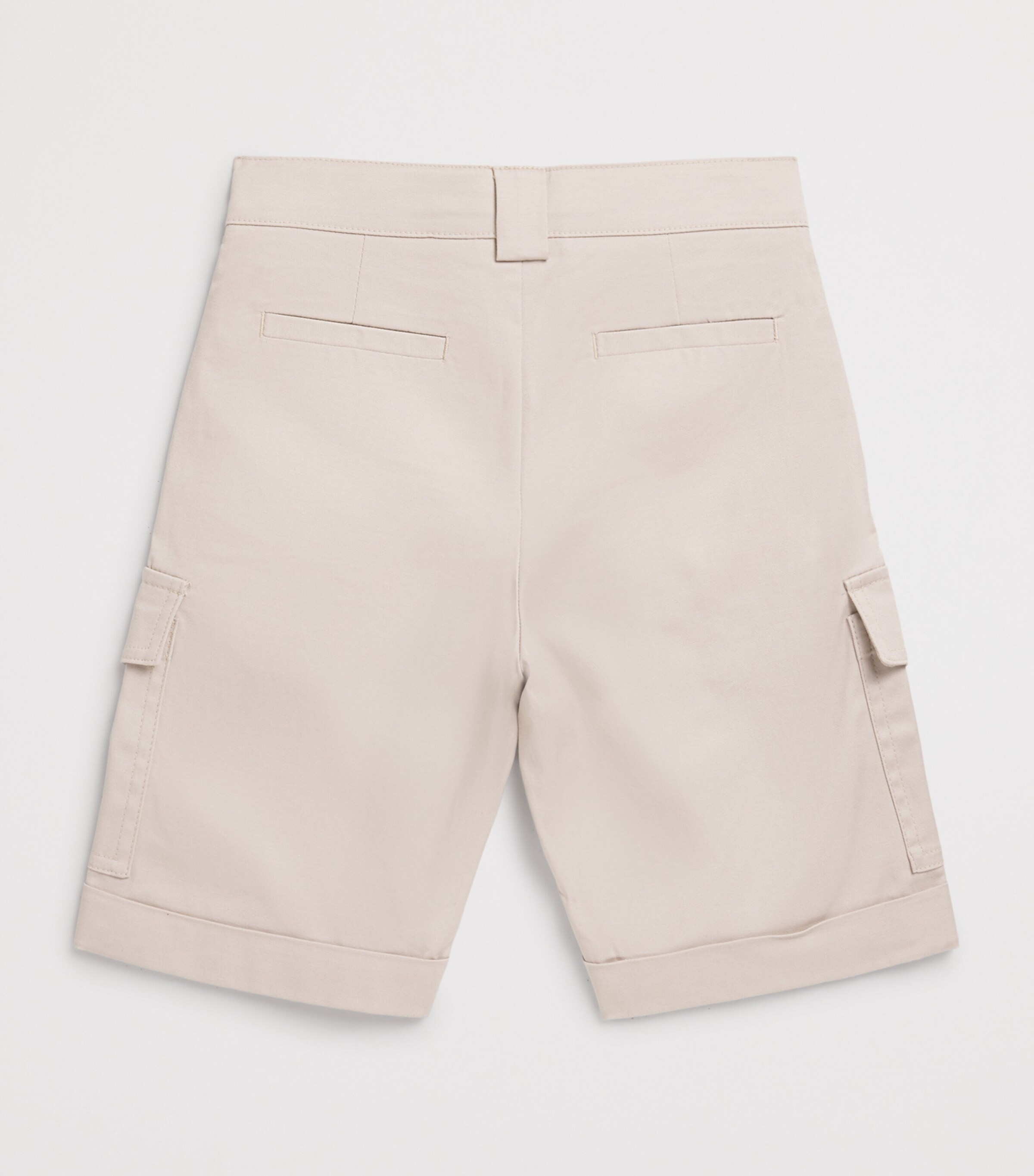 Balmain Kids Cotton-Blend Chino Shorts (4-14 Years) Beige Image 2