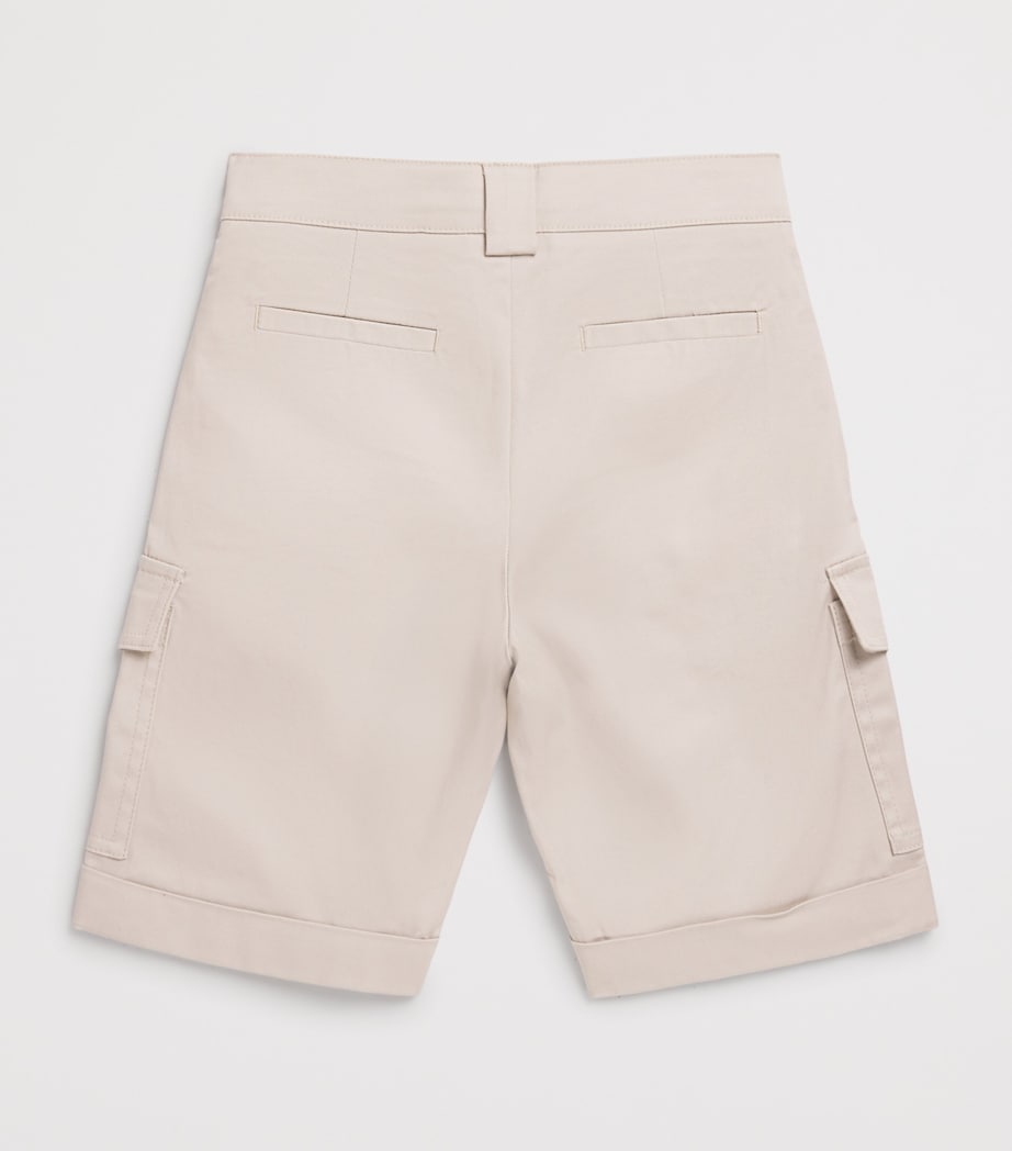 Balmain Kids Cotton-Blend Chino Shorts (4-14 Years) Beige Image 2