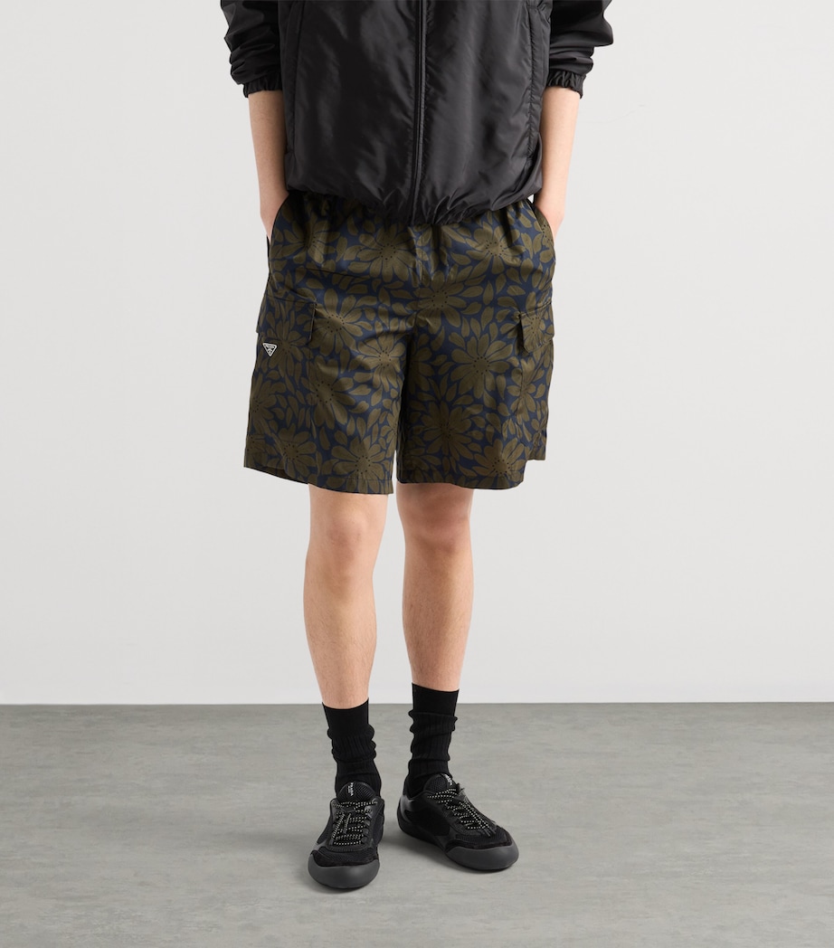 Prada Mens Re-Nylon Floral Swim Shorts Image 3