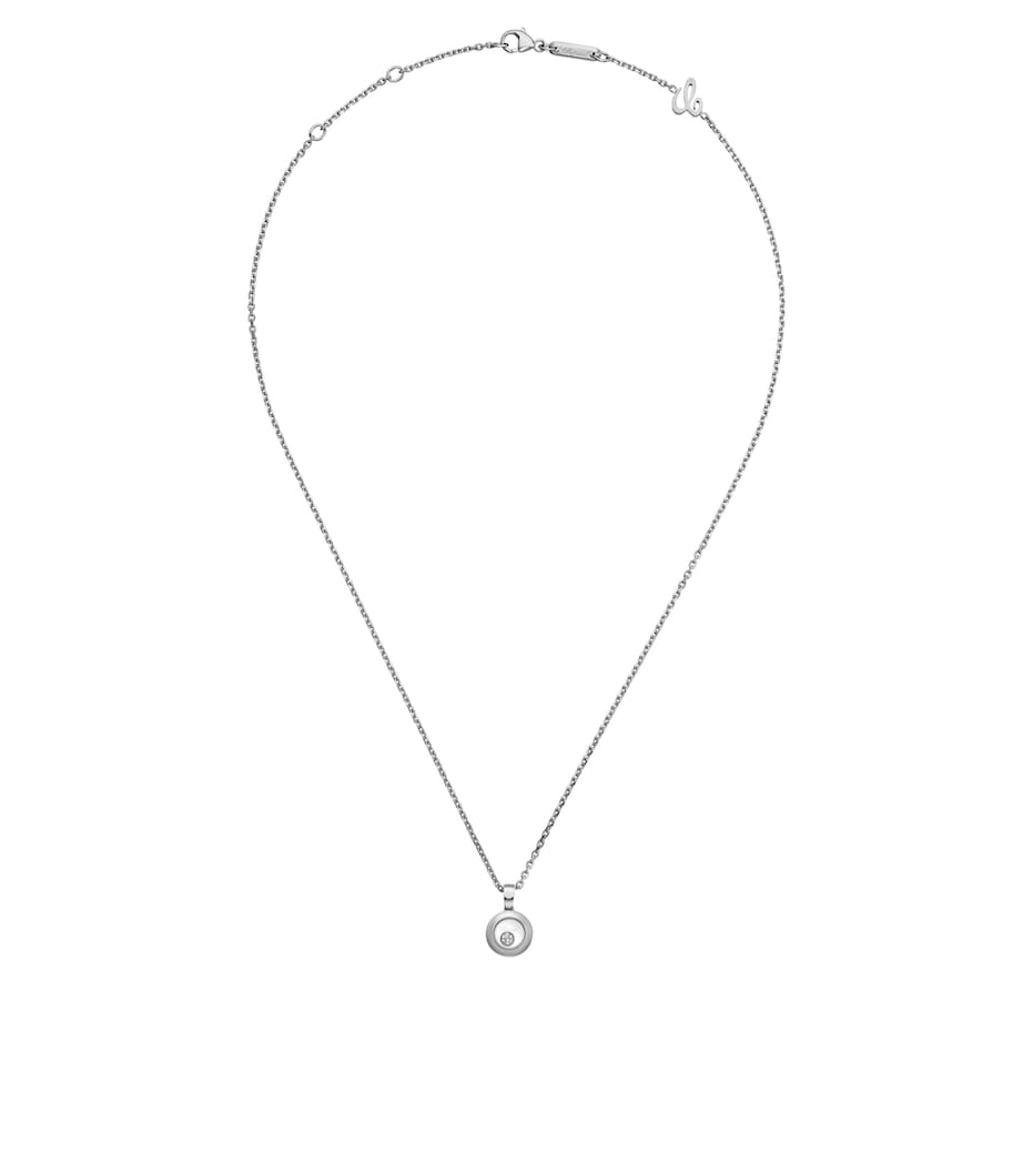 White Gold and Diamond Happy Diamonds Icons Pendant Necklace 18K WHITE GOLD Image 4