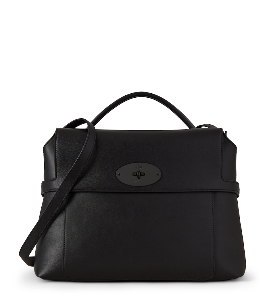 Mulberry Leather Stevie Top-Handle Bag Black Image 1