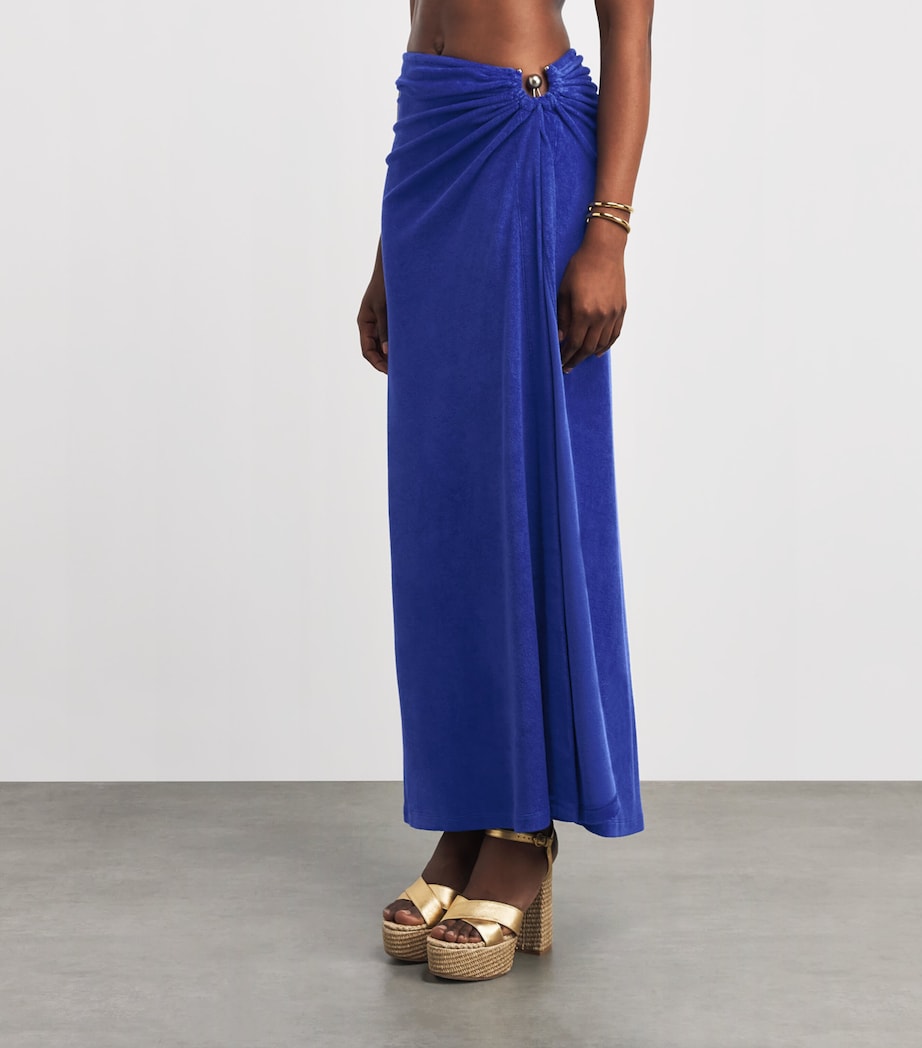 Christopher Esber Womens Towelling Orbit Pareo Indigo Image 4