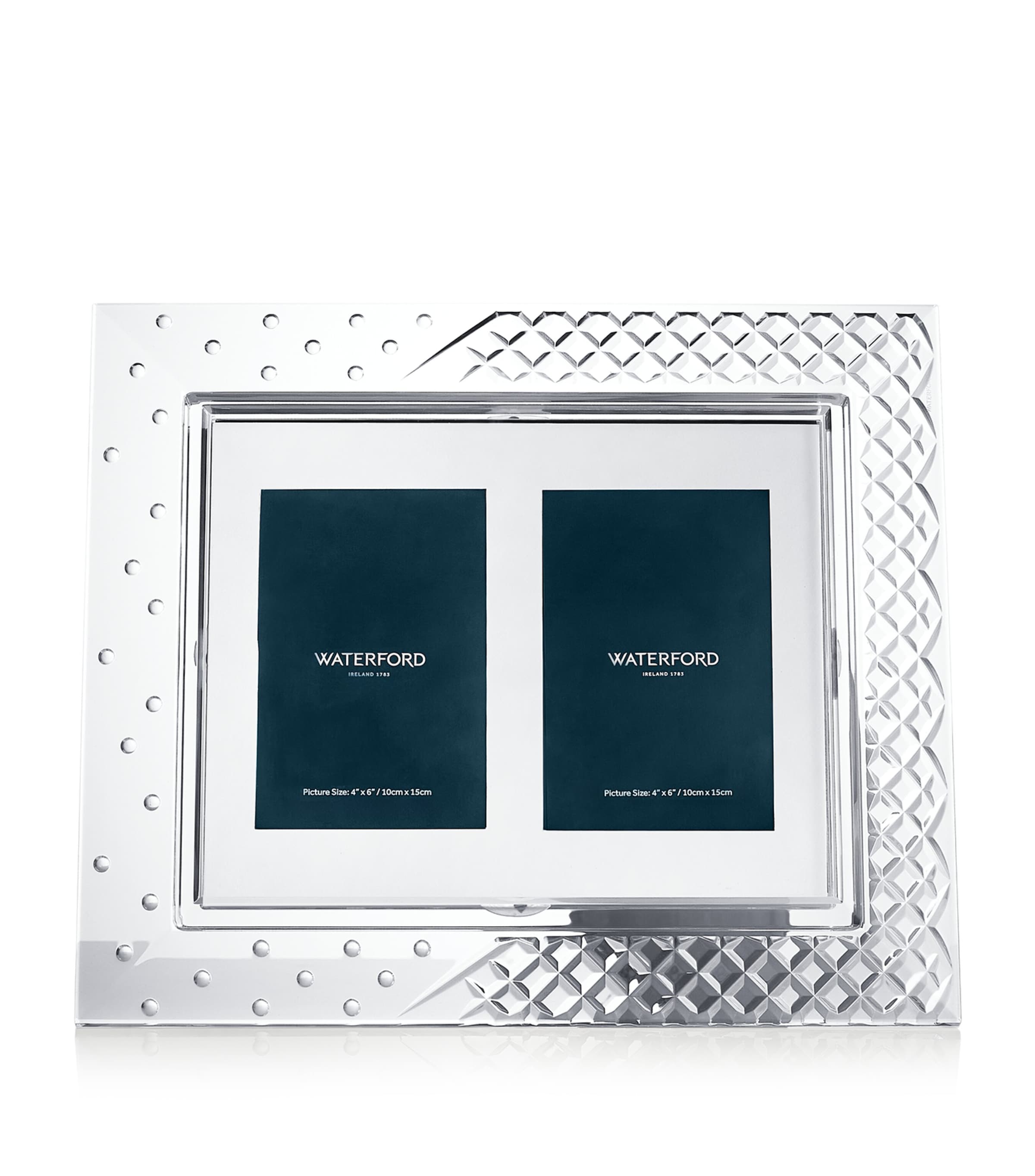 Waterford Crystal Celebrations Double Mount Photo Frame In Metallic