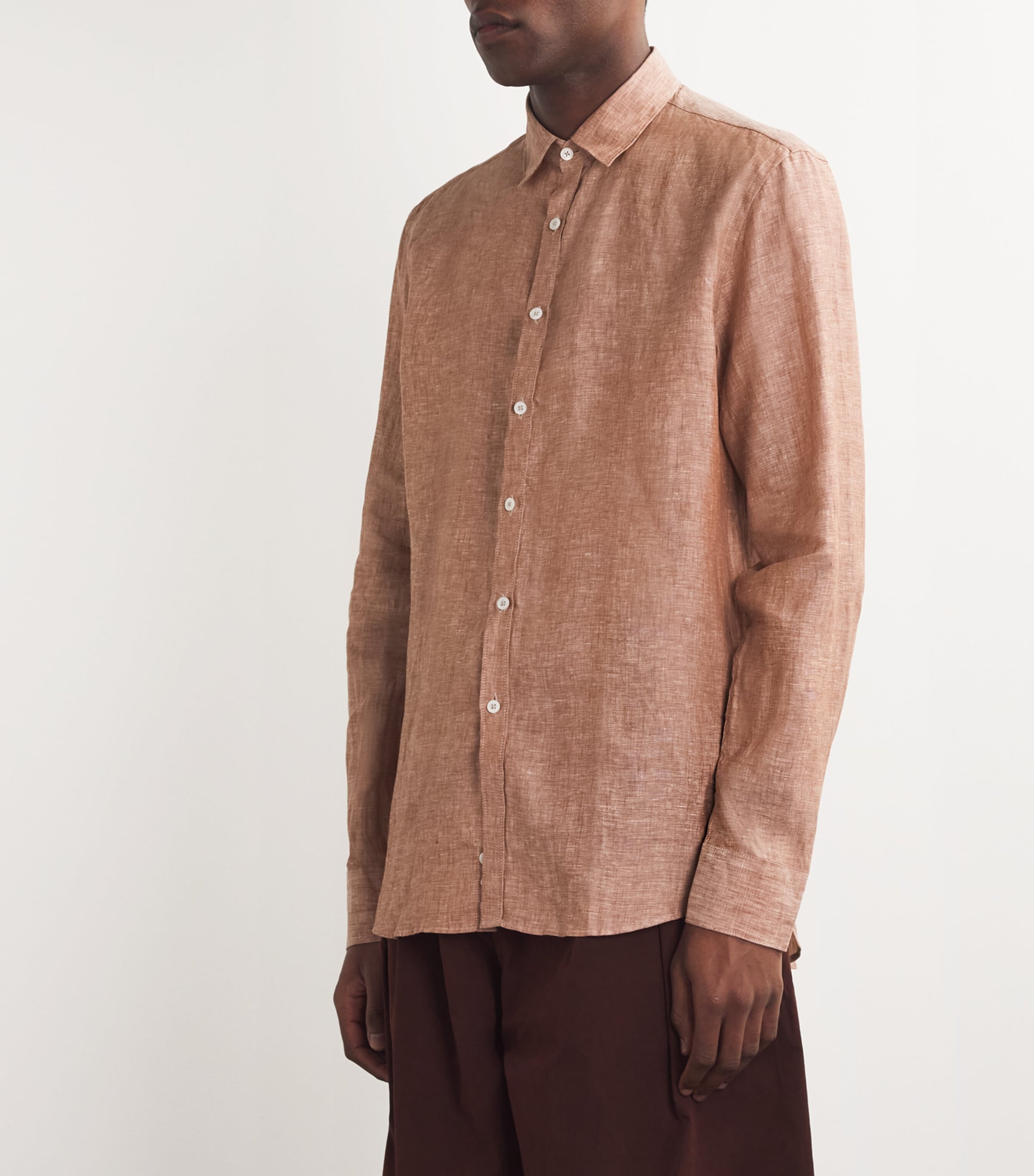 Canali Mens Linen Shirt Image 3