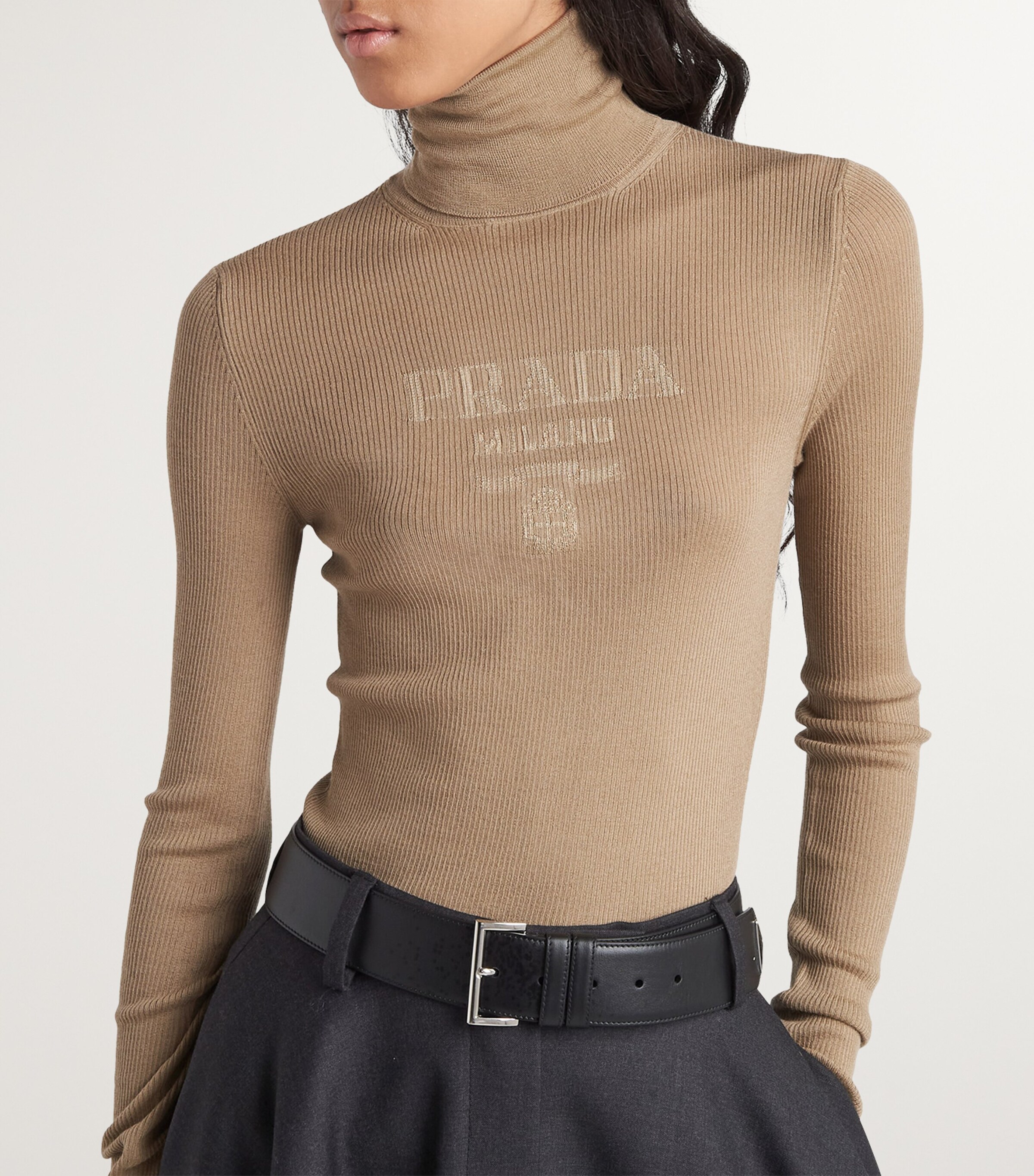 Wool Logo Rollneck Sweater F0040 Image 3