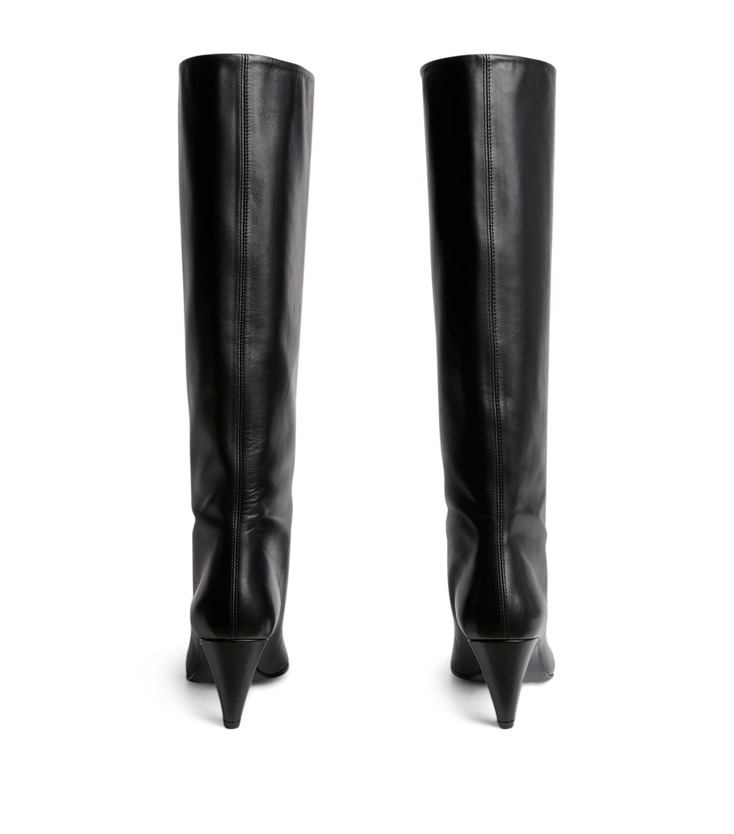 Leather Heeled Boots 75 BLACK Image 2