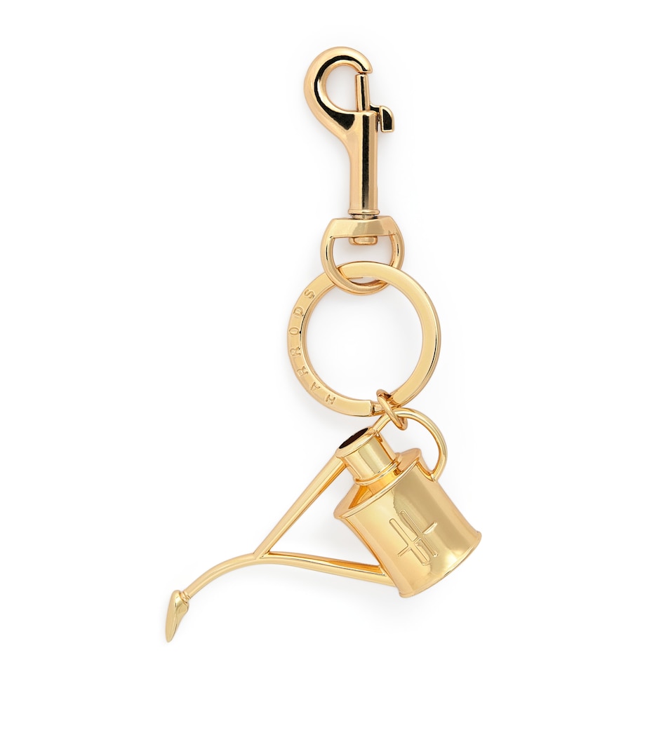 Harrods Watering Can Keyring Gold Image 1