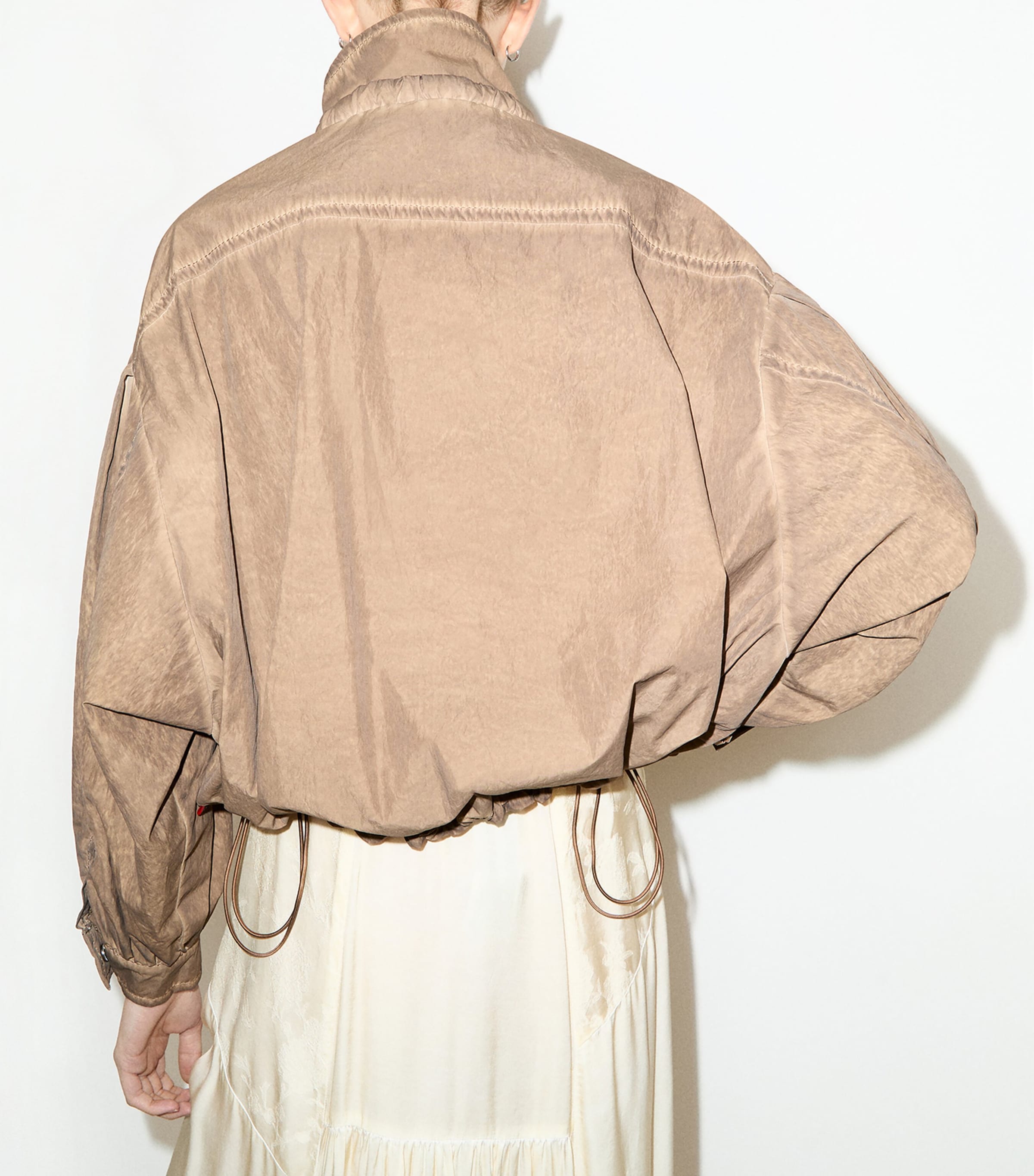 MAX&Co. Womens Oversized Zip-Up Jacket Buck Image 3