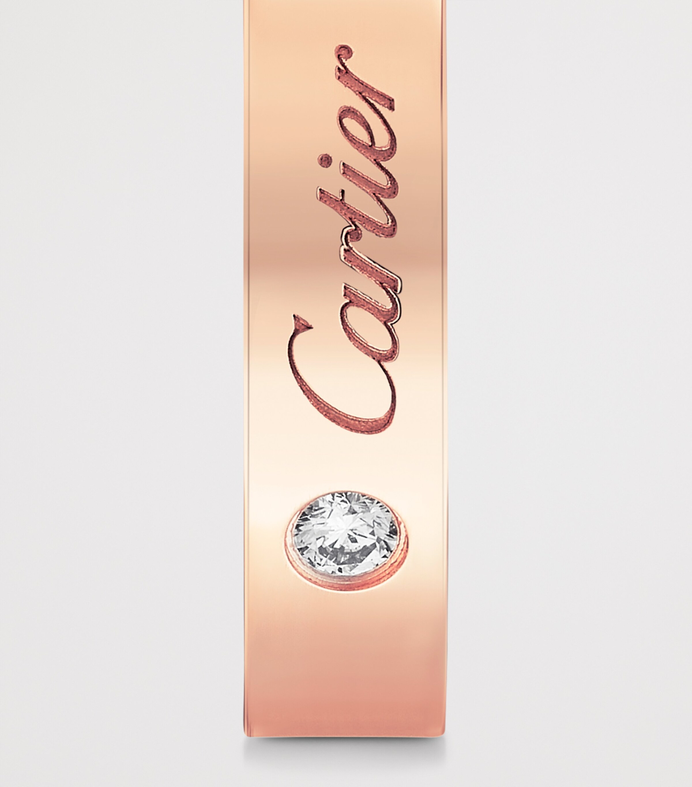 Cartier Rose Gold and Diamond C de Cartier Wedding Band (4mm) Rose Gold Image 5