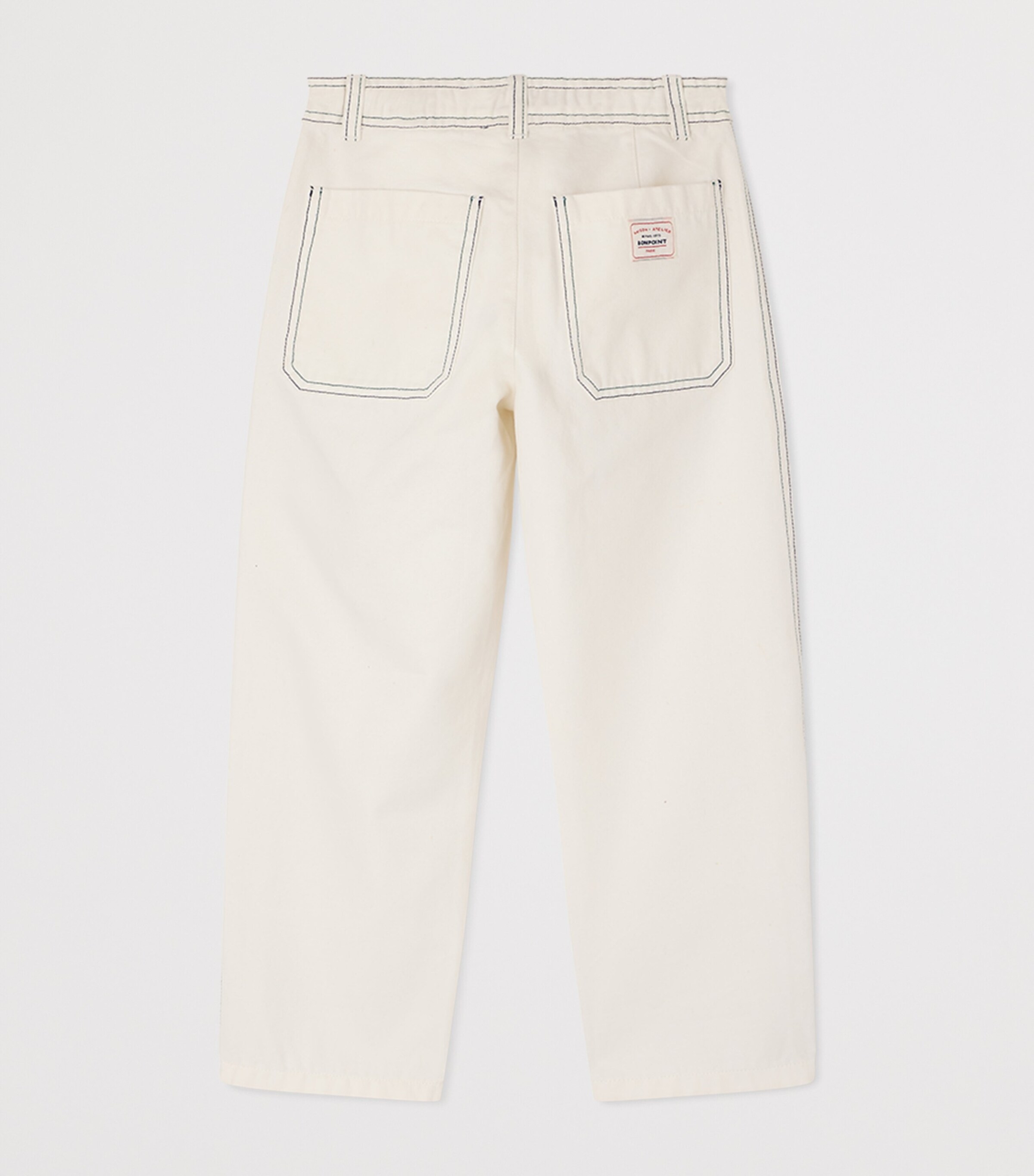 Bonpoint Stretch-Cotton Eldor Trousers (4-8 Years) Ecru Image 2