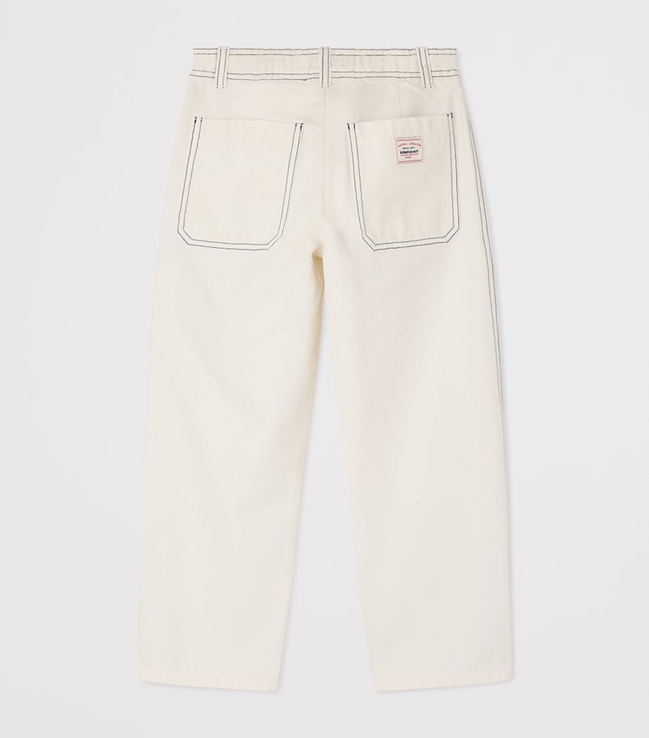 Bonpoint Stretch-Cotton Eldor Trousers (4-8 Years) Ecru Image 2