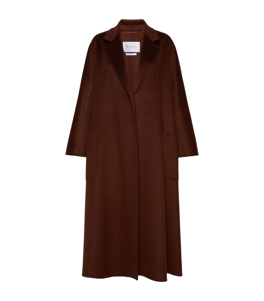 Max Mara Womens Cashmere Ludmilla Wrap Coat Brown Bordeaux Image 1