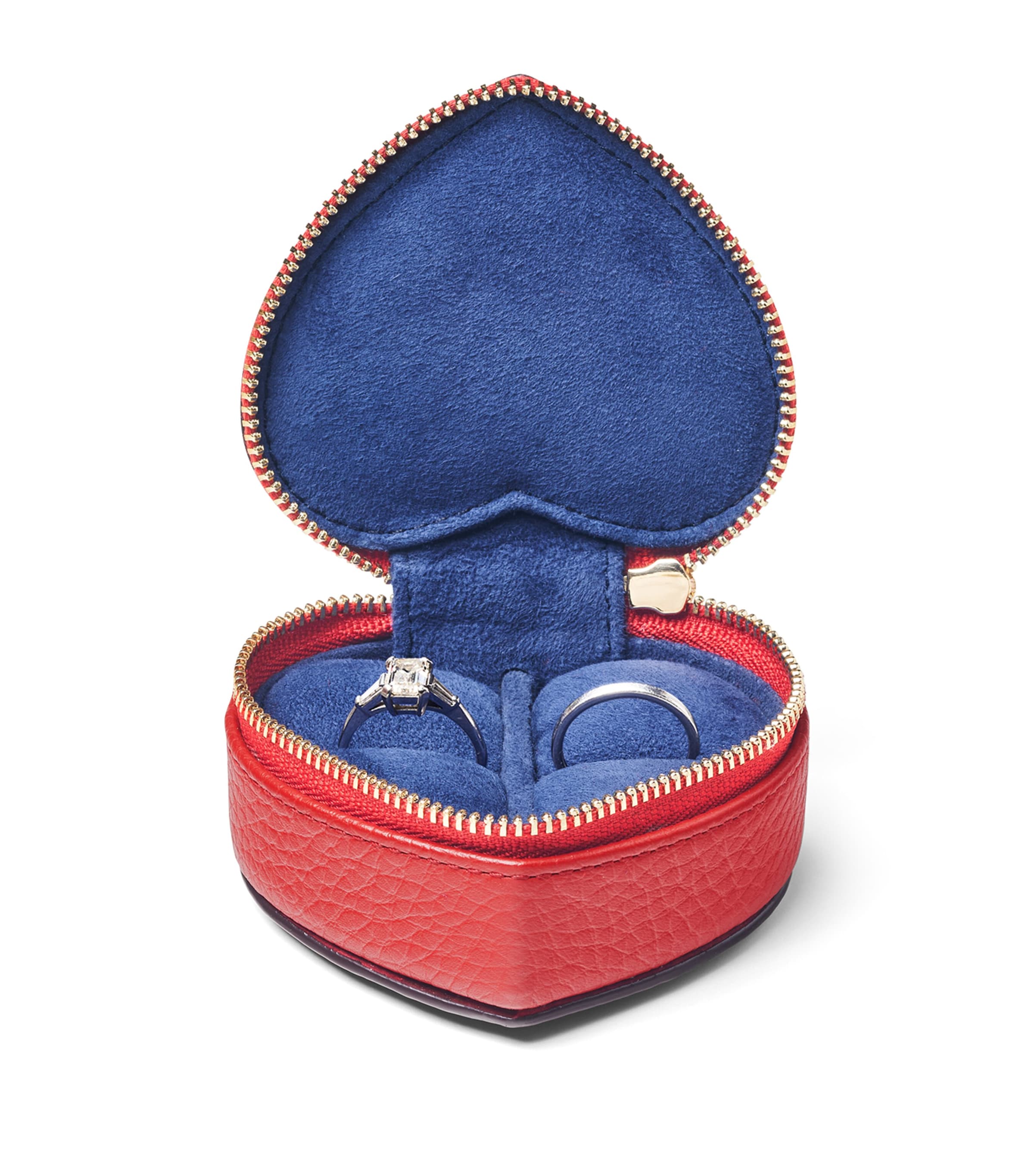 Leather Heart Watch and Ring Box CARDINALRED Image 2