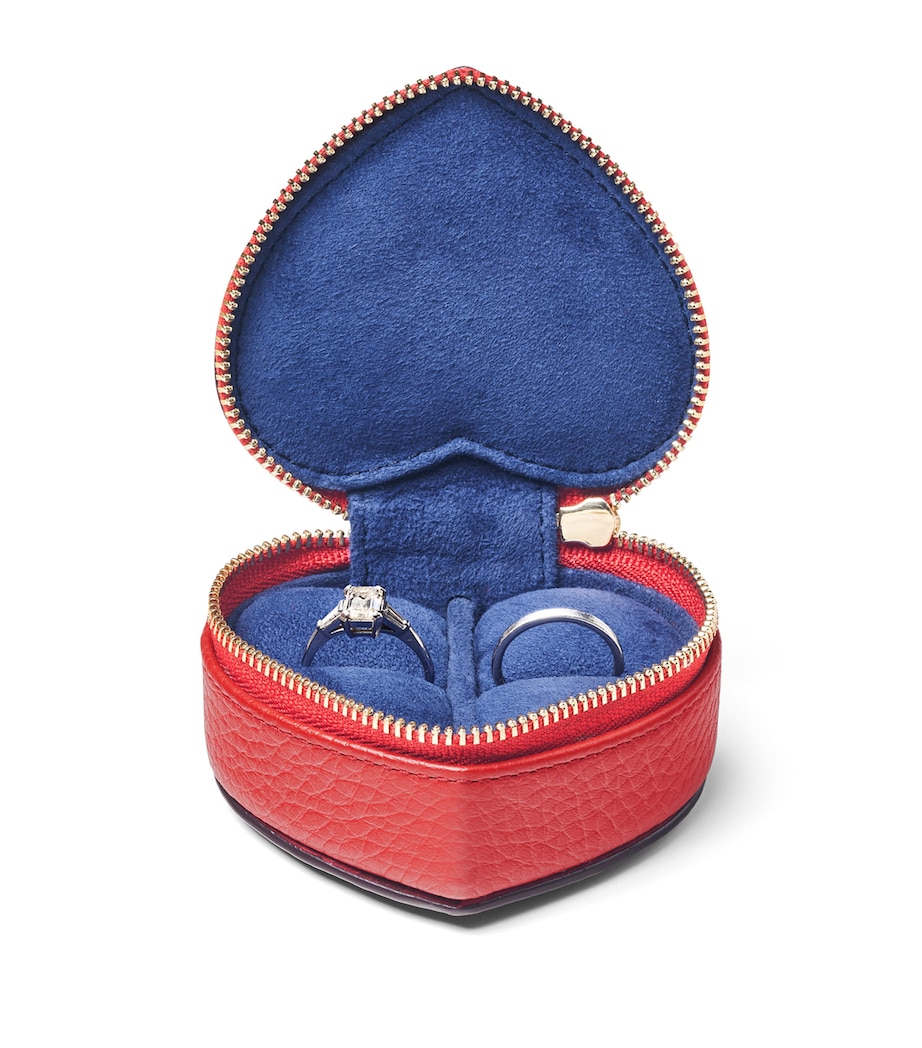 Leather Heart Watch and Ring Box CARDINALRED Image 2