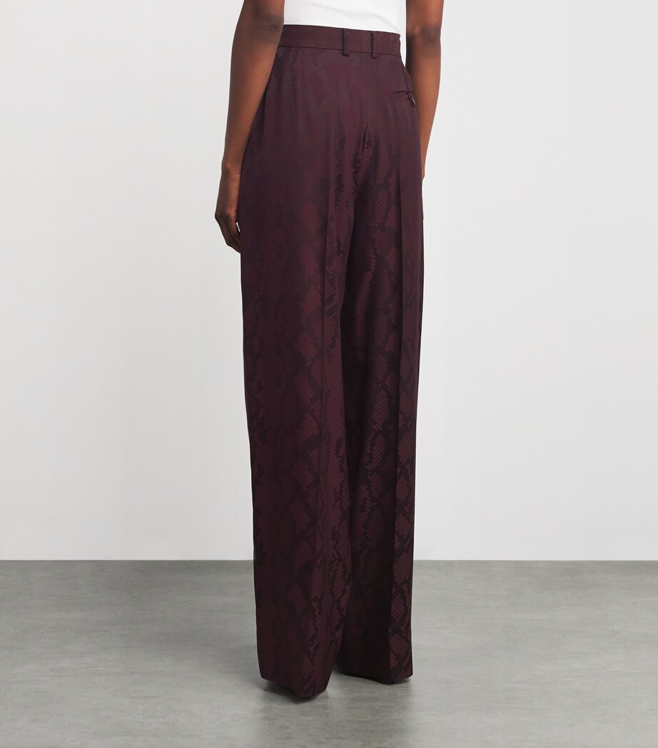 Snake Print Wide-Leg Trousers 6011 SHIRAZ Image 4