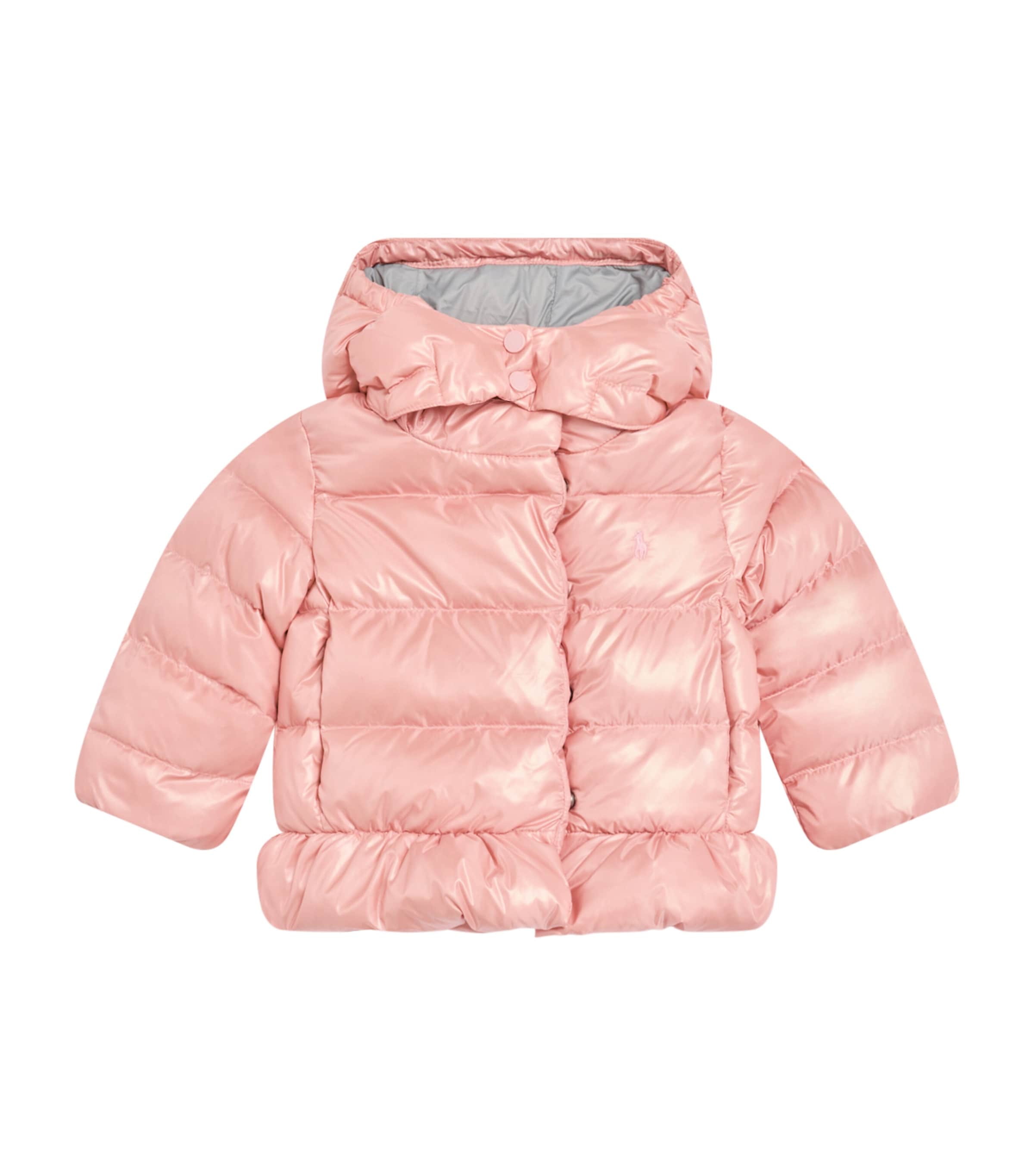 Snap-Off Hood Puffer Jacket (9-24 Months) PINK Image 1