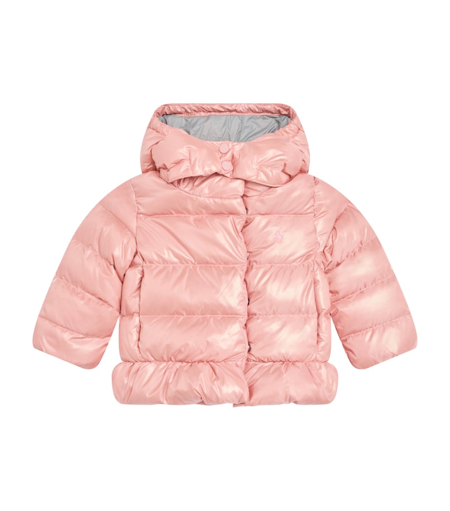 Snap-Off Hood Puffer Jacket (9-24 Months) PINK Image 1