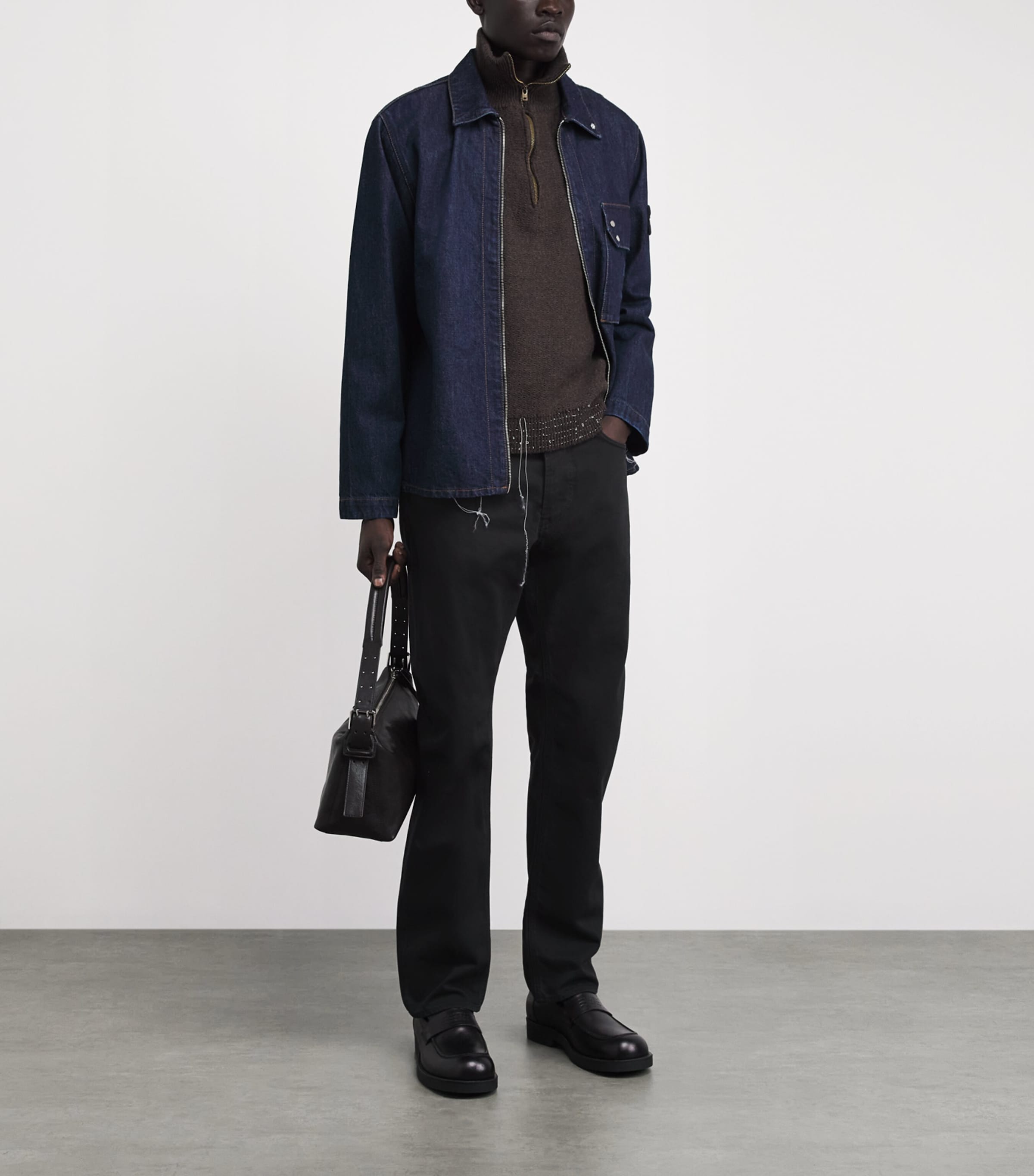 Stone Island Mens Light Bull Straight-Fit Jeans Image 2
