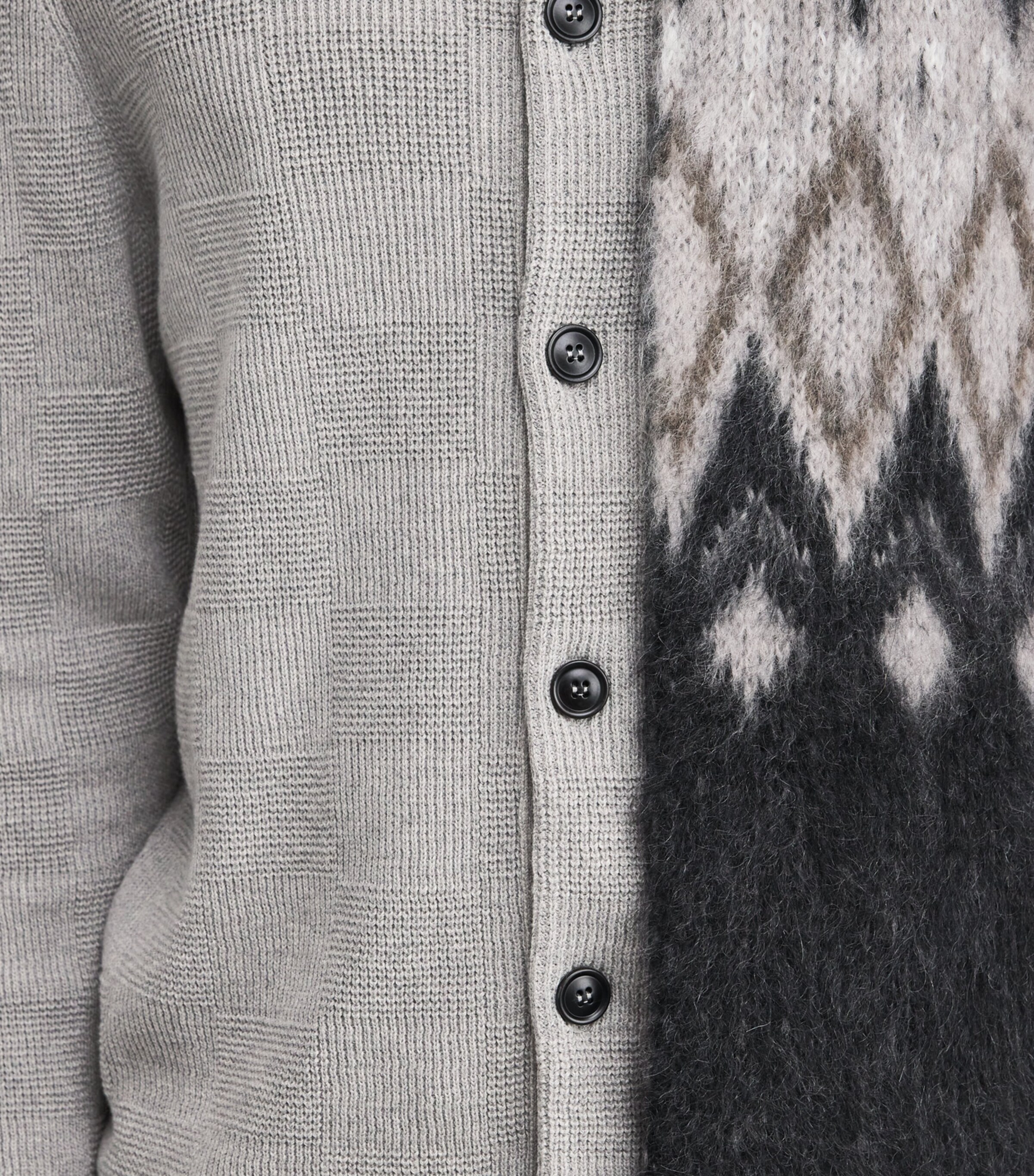 Cotton Falton Cardigan GY52 GREY MARL Image 6