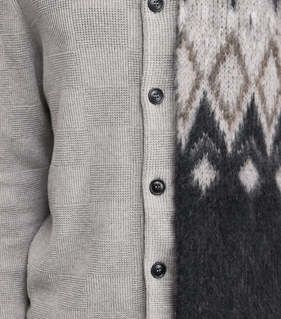 Cotton Falton Cardigan GY52 GREY MARL Image 6