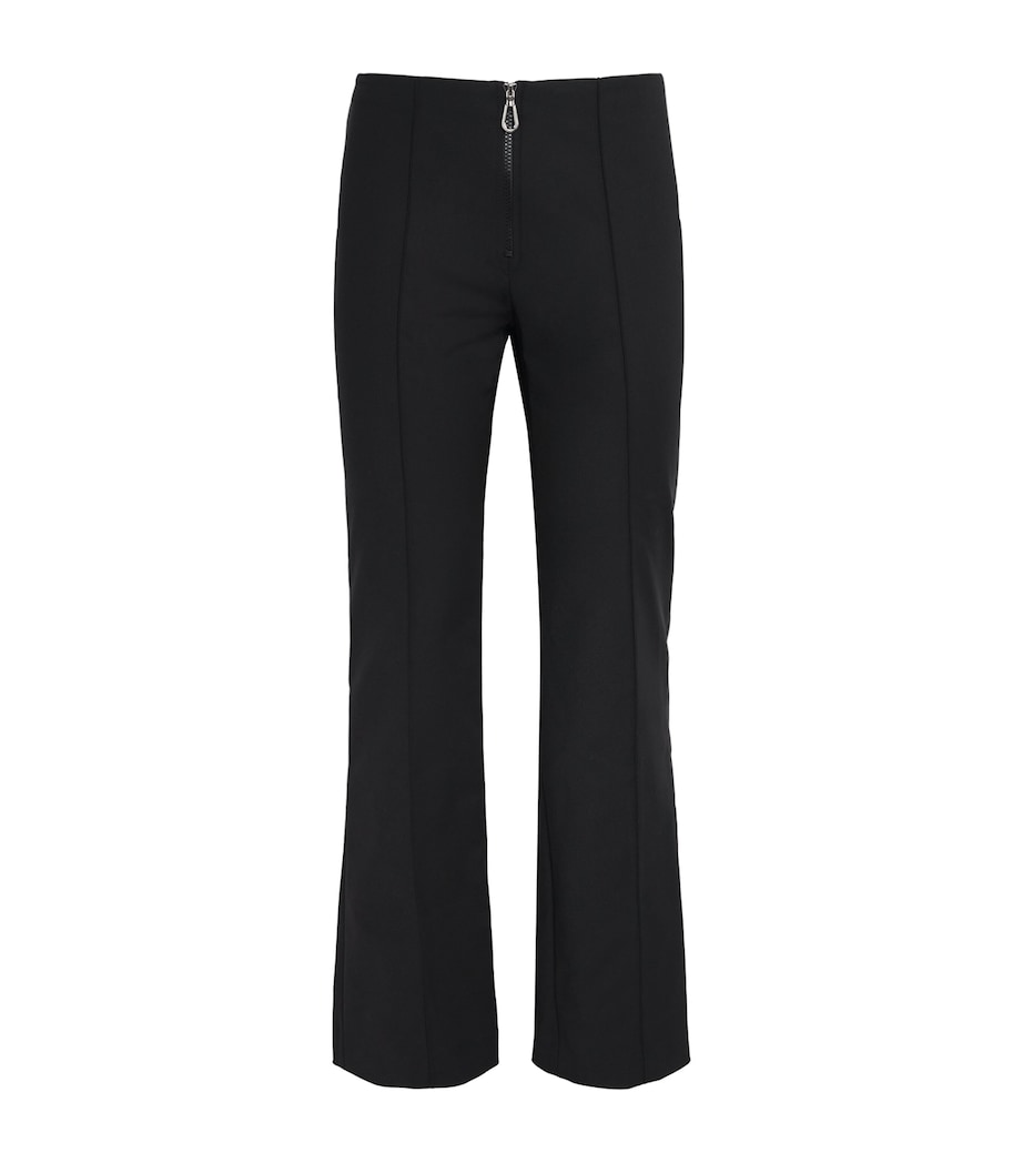 Sandro Paris Womens Zip-Up Flared Trousers Black Image 1