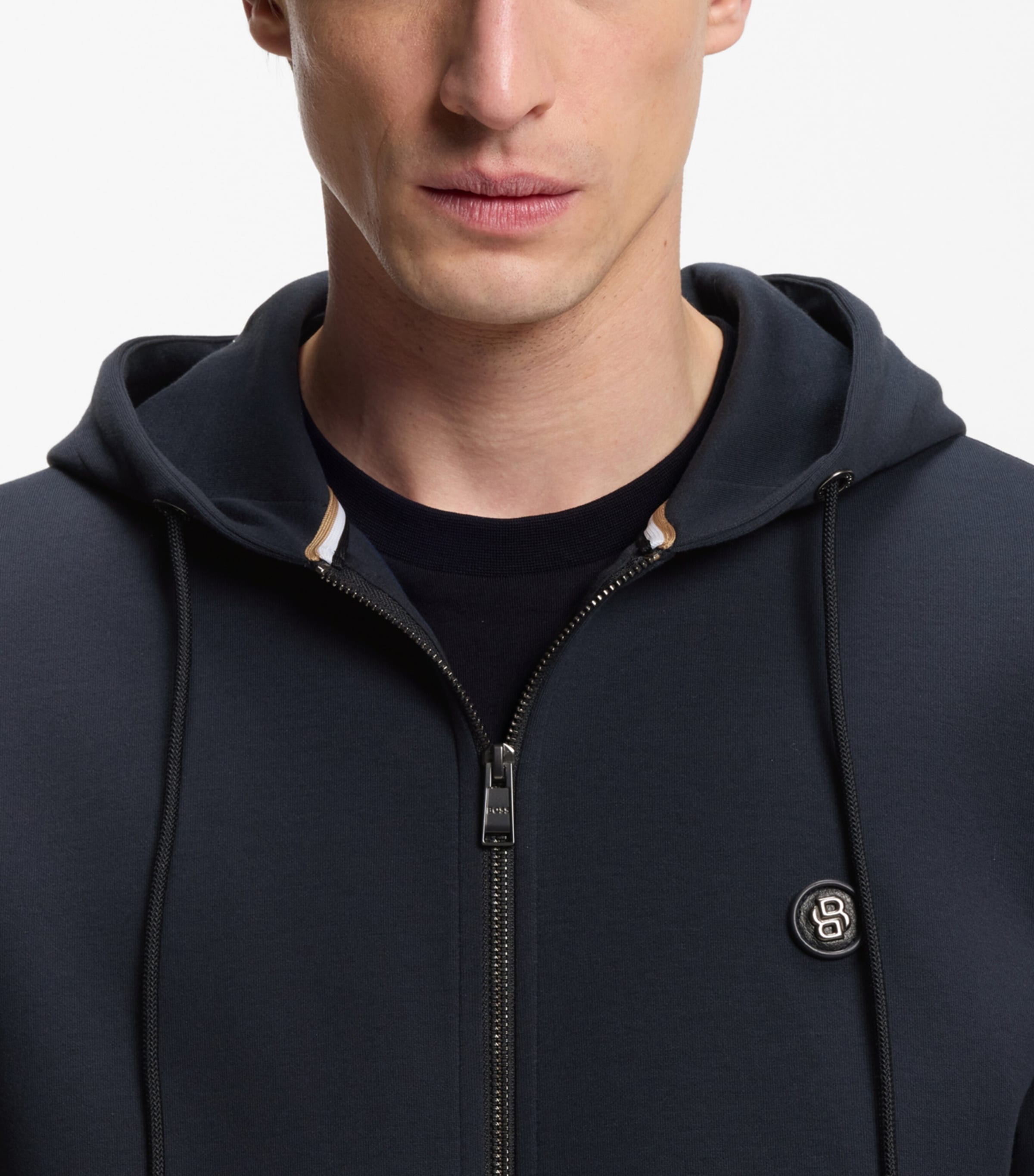 BOSS Mens Cotton-Blend Hoodie Image 5