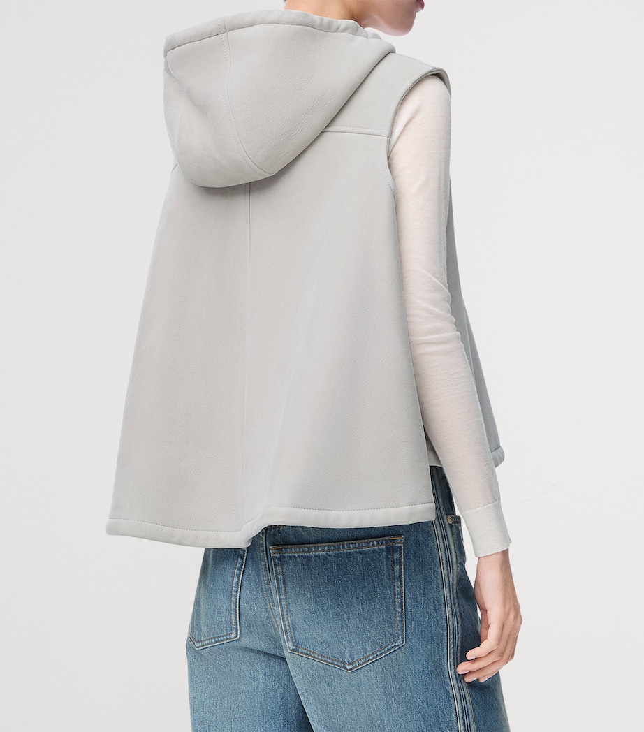 Lambskin Gilet LIGHT GREY MELANGE Image 3
