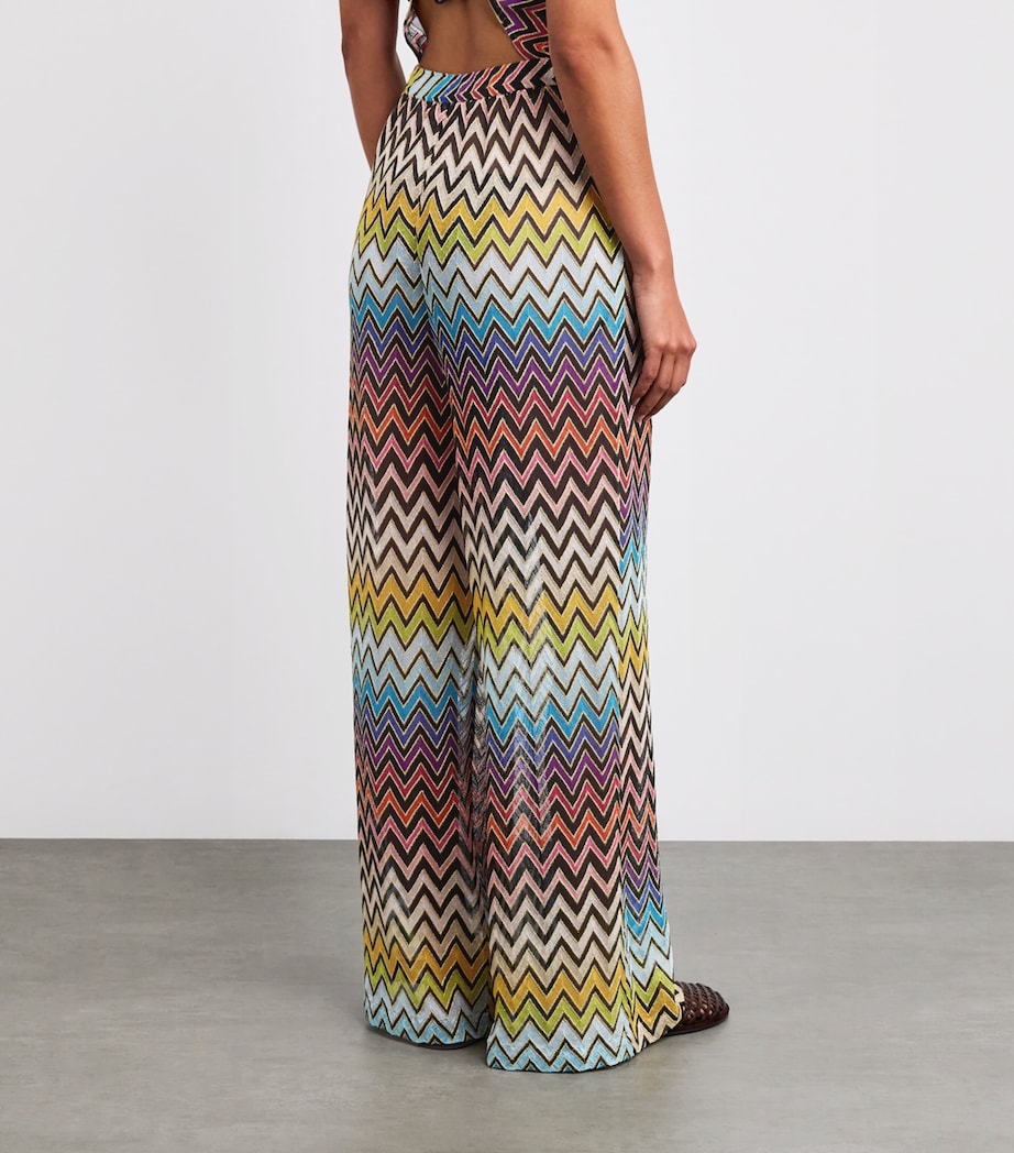 Zigzag Wide-Leg Trousers SM9QH MULTI W BLACK BASE Image 4