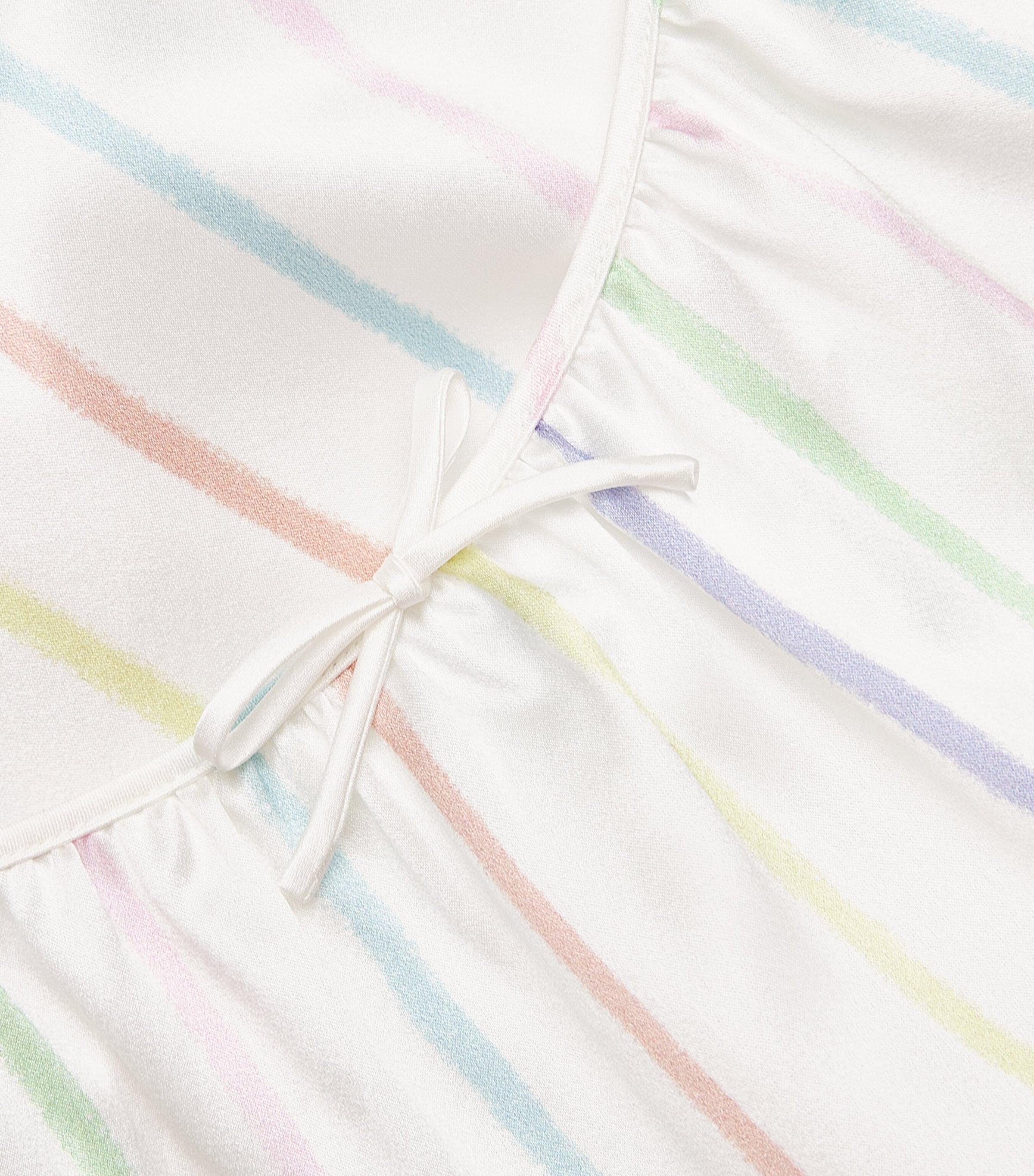 MANITO Silk-Blend Ocean Stripe Tank and Shorts Pyjama Set Ocean Stripe Image 5