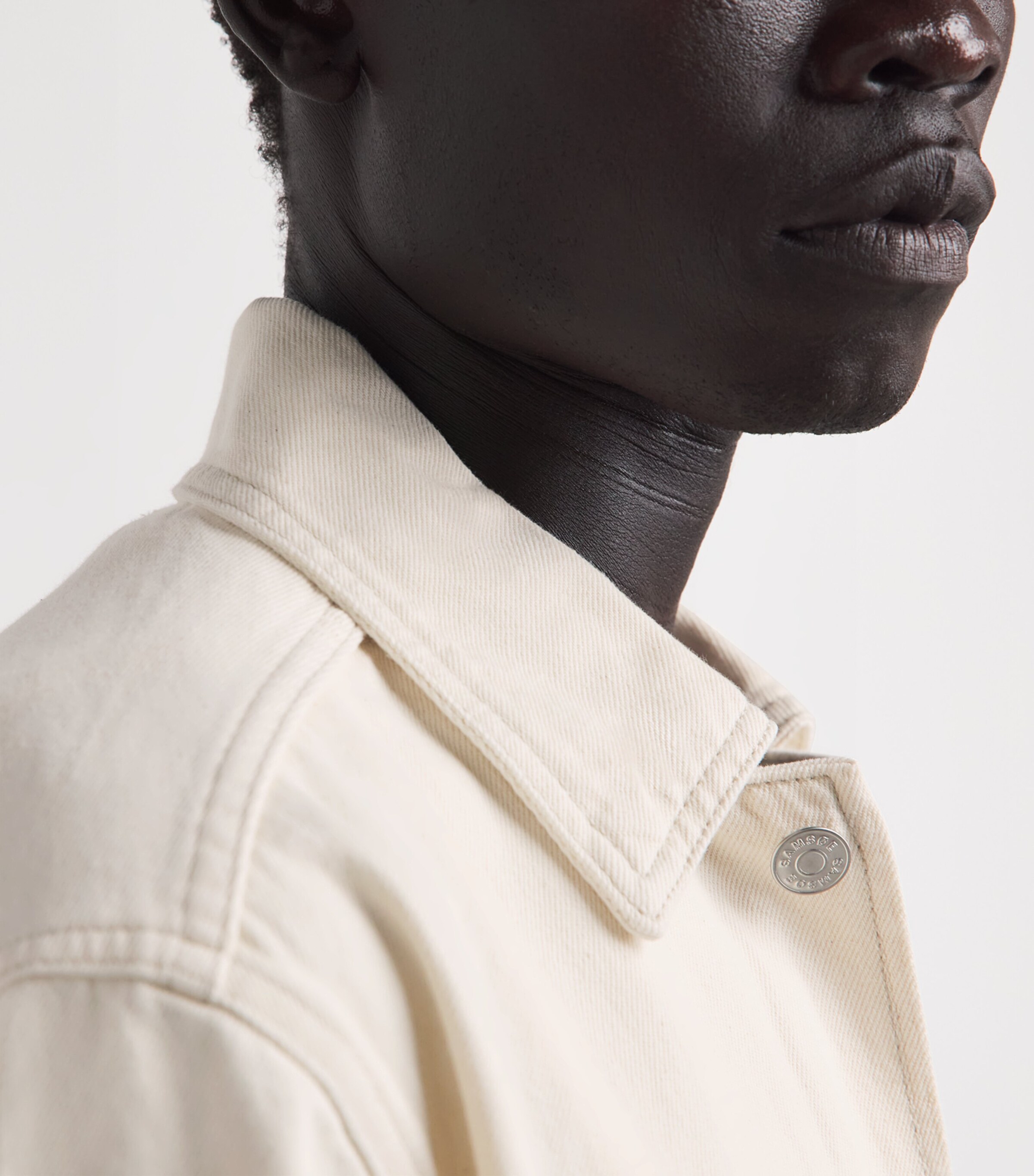 Samsøe Samsøe Mens Organic Cotton Sachore Overshirt Soft Natural Image 3