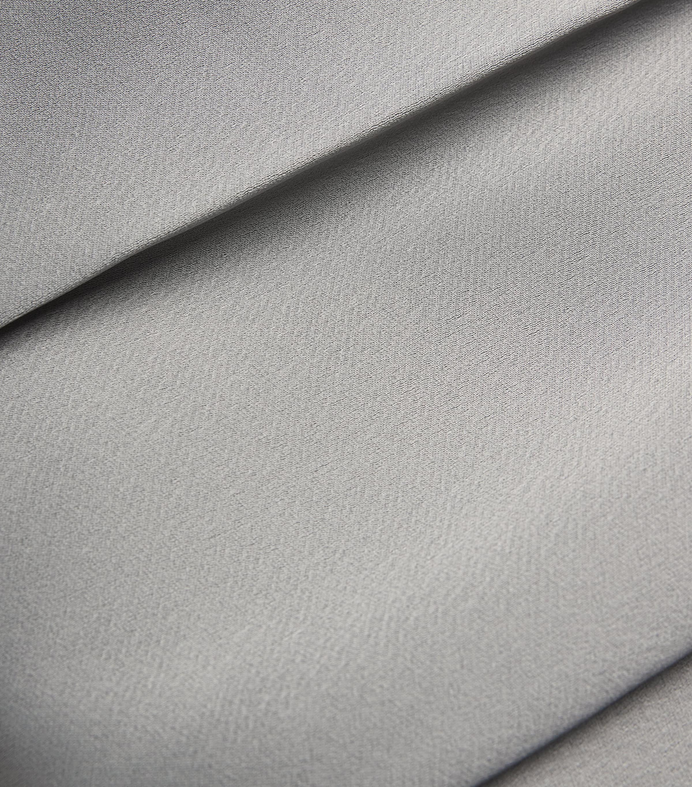 Satin Pleated Wide-Leg Trousers GREY Image 5