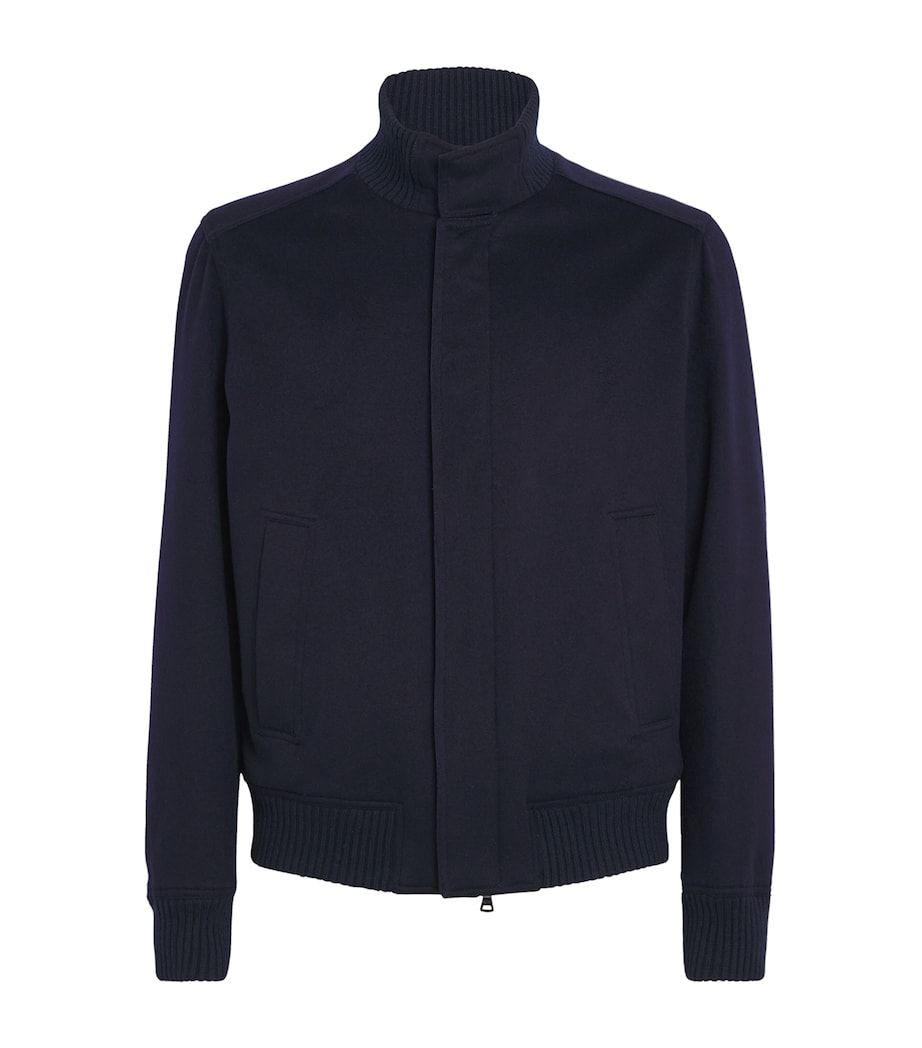 Cashmere Felt Bomber Jacket 050BLUE Image 1
