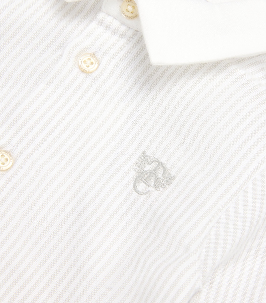 Cotton Button-Up Stripe Shirt (3 Months–4 Years) 21GRIS CLAIR RAY Image 3