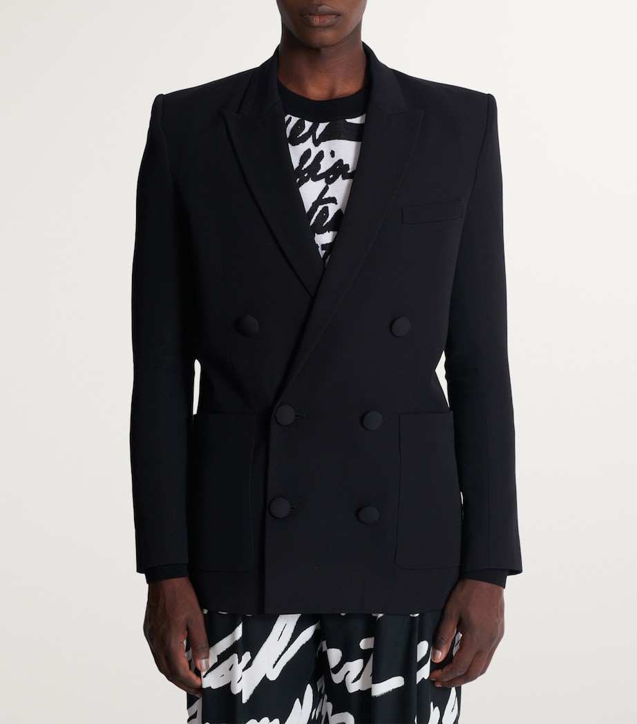 Wool Grain De Poudre Blazer 0PA NOIR Image 2