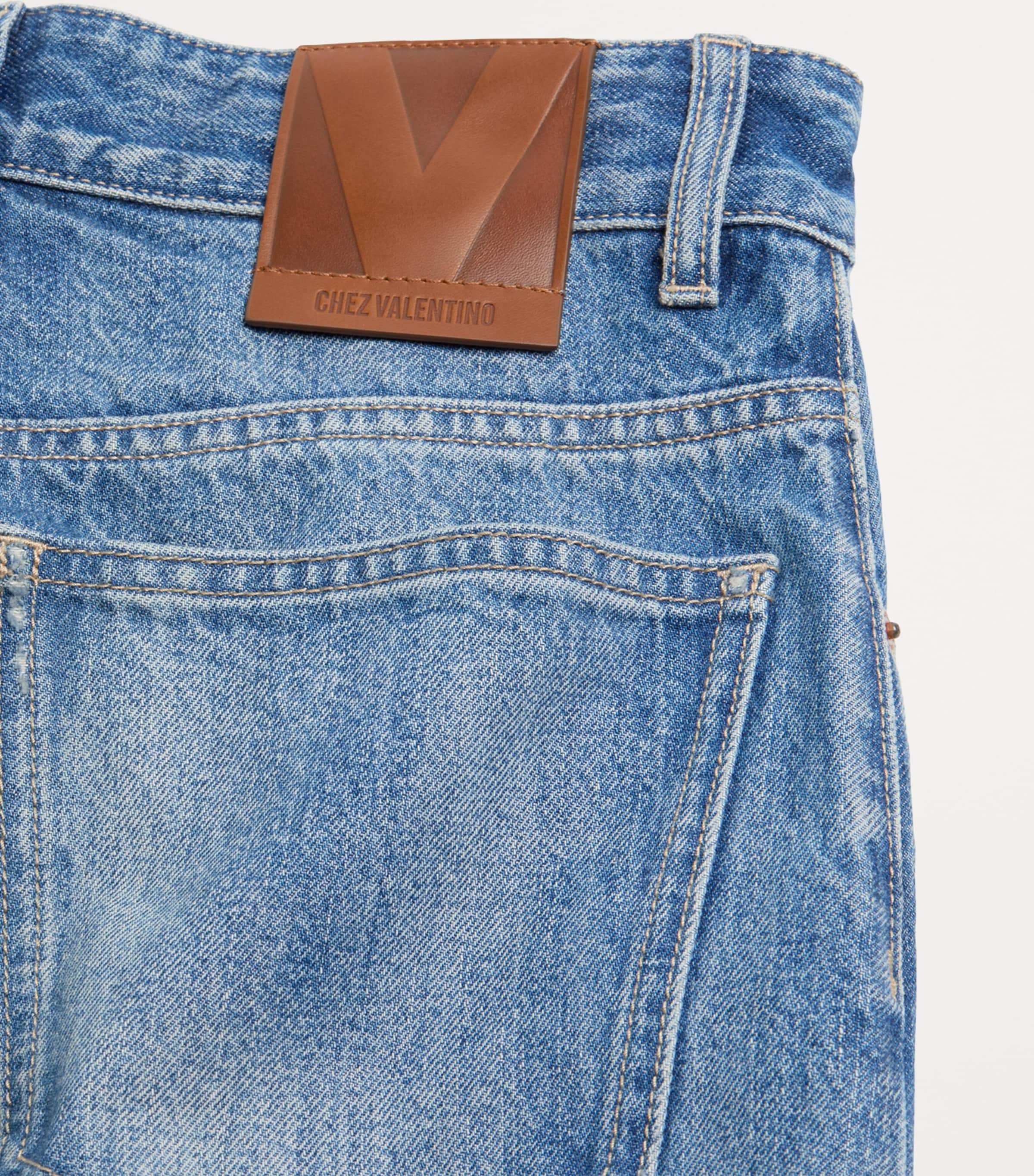 Decorated-Trim Wide-Leg Jeans 558 Image 8