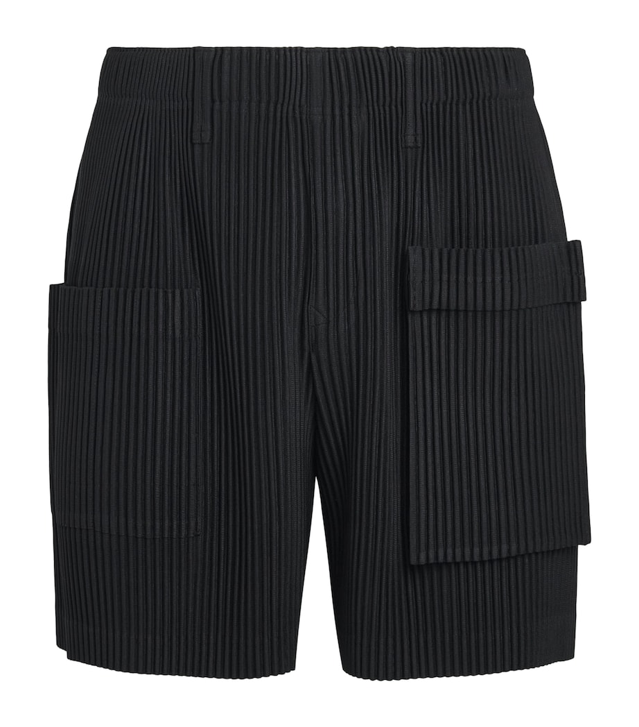 Homme Plissé Issey Miyake Mens Painter’s Gear Shorts Black Image 1